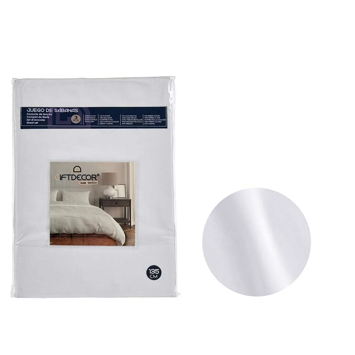 Jeu de draps blanc lit 1 2 persones 3 pieces s363277732. Nous sommes Diaytar, les architectes de votre espace de vie en ligne, meublé avec les meilleurs produits du moment