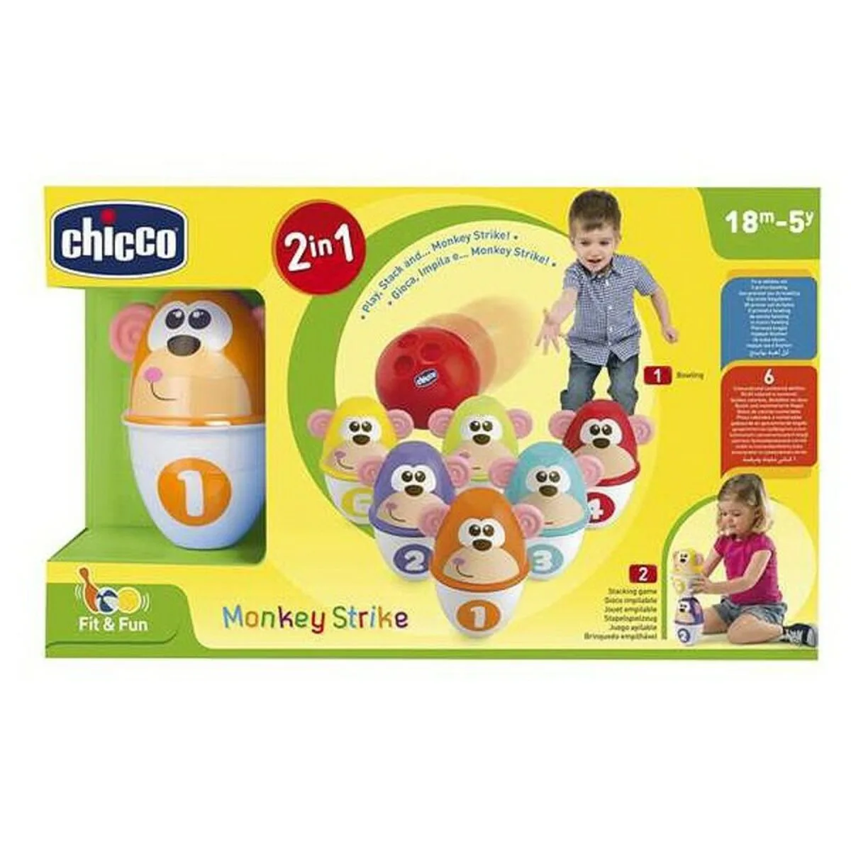 Jeu de quilles monkey strike chicco 7 pcs s240311155. Notre credo ? L'excellence accessible. Diaytar rend le premium attainable dans chaque catégorie de produits.