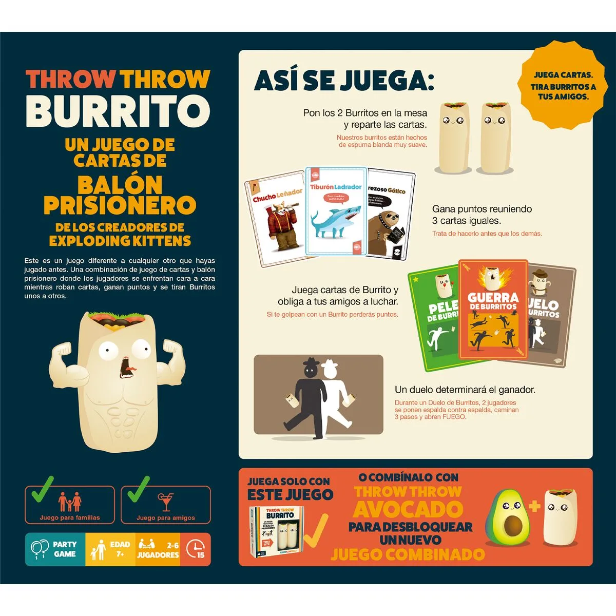 Jeu de societe asmodee throw throw burrito es s243031942. Diaytar s'engage à vous proposer une expérience shopping unique avec des produits généraux innovants, tendance et toujours à prix attractifs