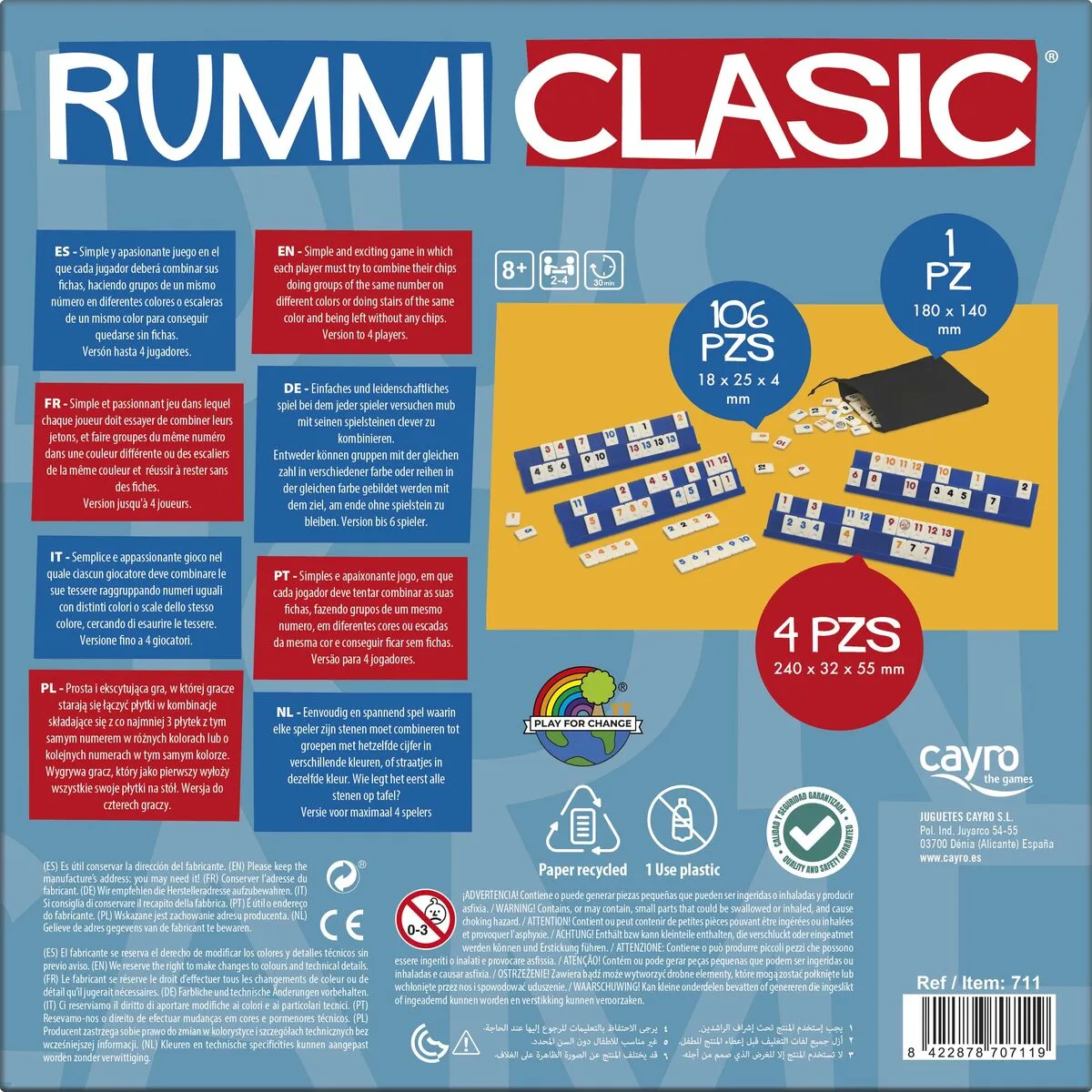 Jeu de societe cayro rummi clasic s240673257. Diaytar, c'est la promesse tenue d'un e-commerce où l'émerveillement devant un produit simple est encore possible.