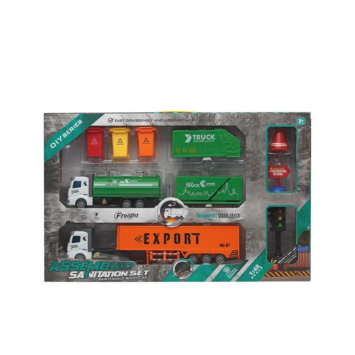 Jeu de vehicules sanitation 54 x 34 cm s112910530. Diaytar : Votre portail vers un monde de produits où la frontière entre l'essentiel et le superflu devient délicieusement floue