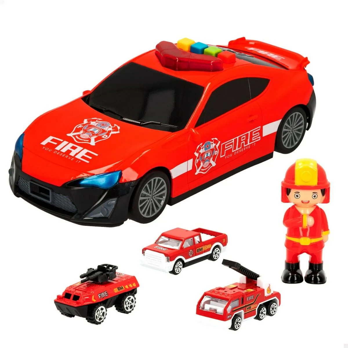Jeu de vehicules speed go 30 x 9 5 x 13 cm sapeur pompier lumiere son 4 unites s890063496. Diaytar s'engage à vous proposer une expérience shopping unique avec des produits généraux innovants, tendance et toujours à prix attractifs