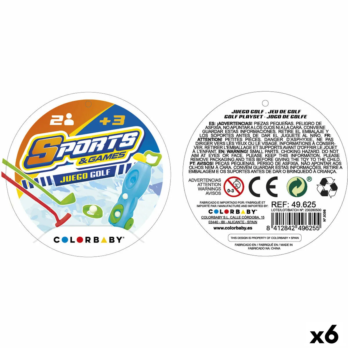 Jeu de visee colorbaby 15 x 51 x 13 cm 6 unites s890281558. Diaytar, c'est la fusion entre le meilleur de l'artisanat et le cutting-edge de la technologie, au service de votre quotidien.