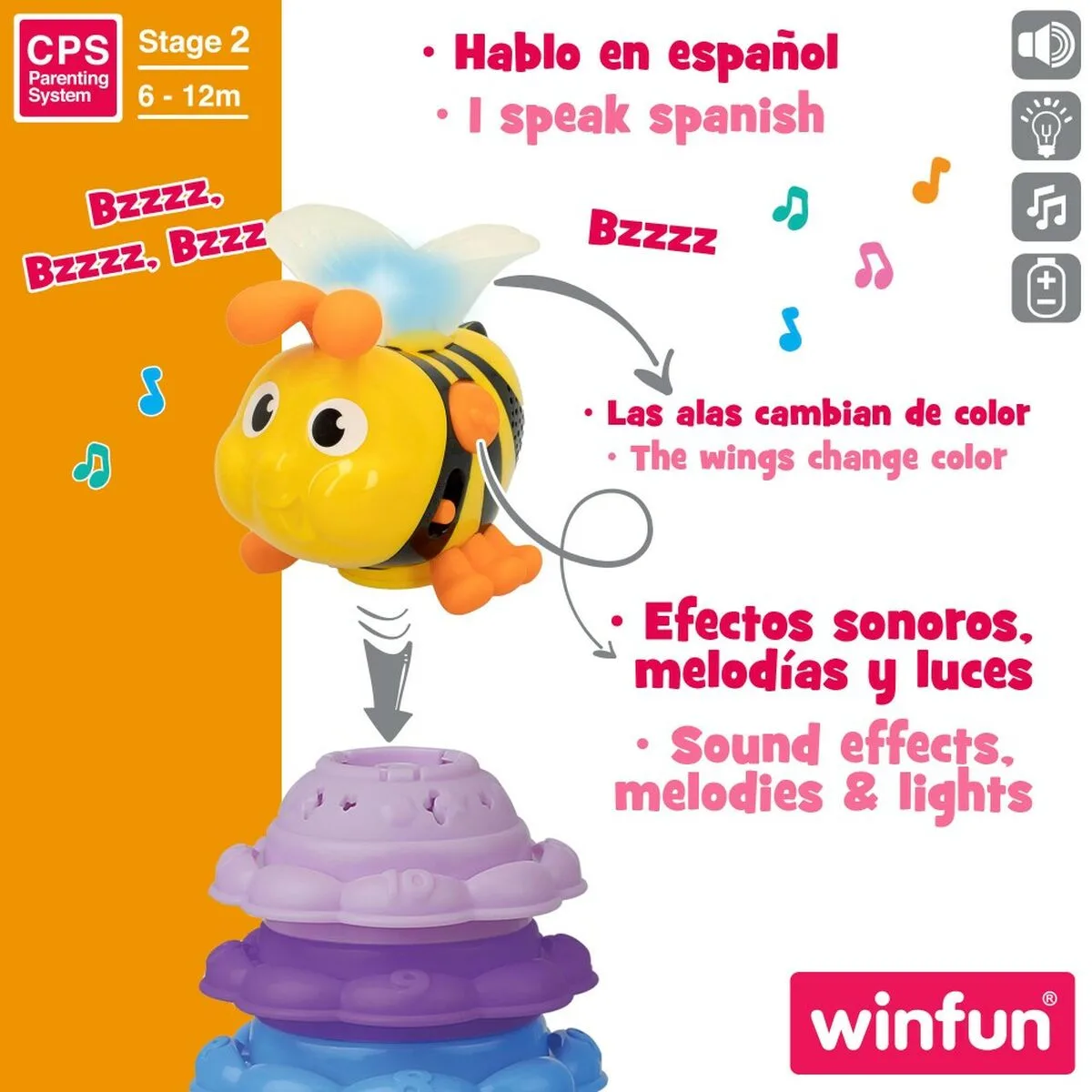 Jouet interactif pour bebe winfun 46686 13 x 35 5 x 13 cm abeille es s890547451. Diaytar : Le curateur de votre quotidien. Des produits soigneusement choisis pour leur originalité et leur utilité