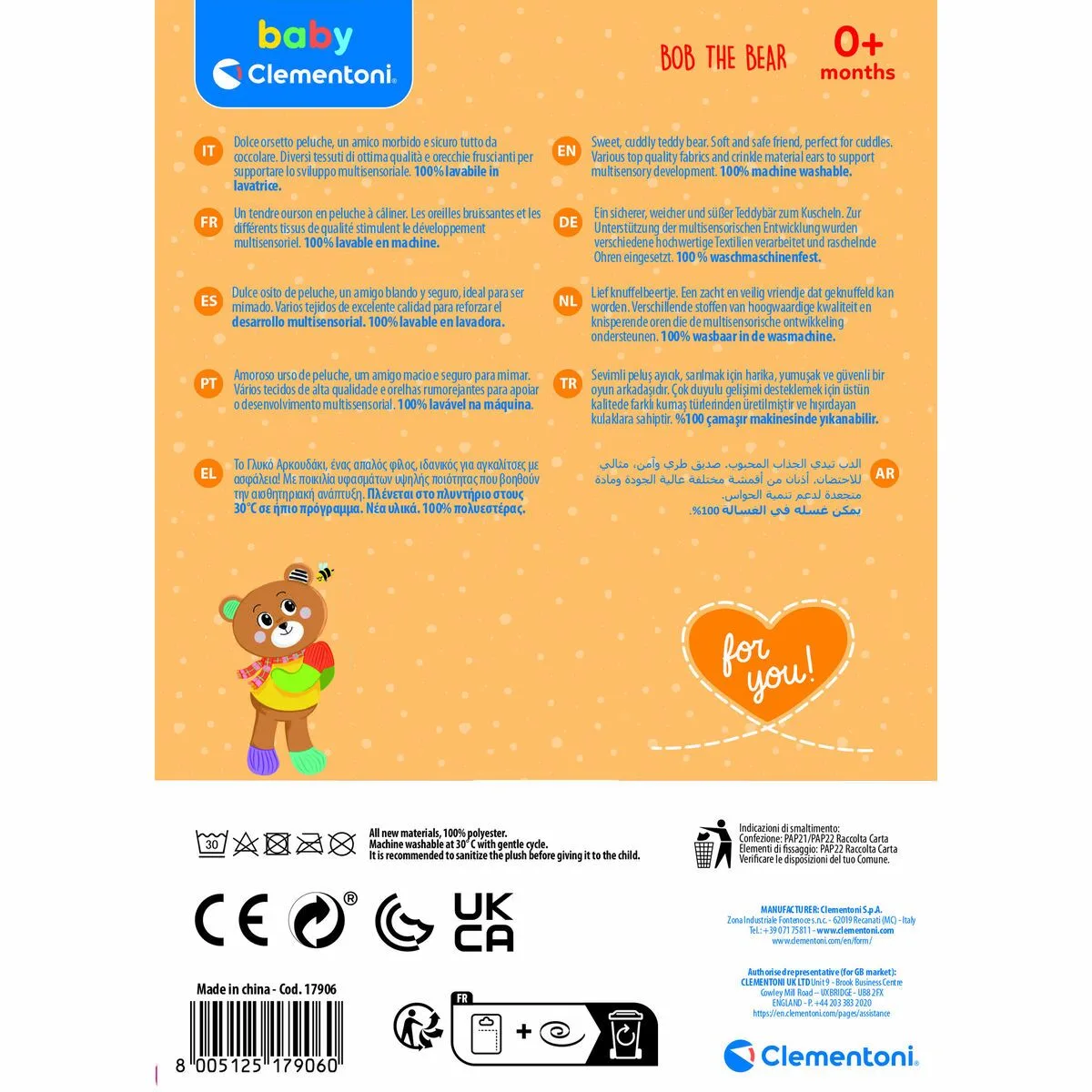Jouet peluche clementoni bob ours 16 x 22 5 x 8 5 cm s243649868. Diaytar, c'est votre garantie contre la déception. Des produits testés et approuvés, pour un shopping en toute sérénité.