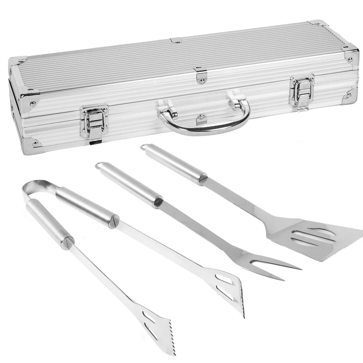 Kit d ustensiles pour barbecue avec mallette de transport barbacoa acier inoxydable 37 x 10 x 8 cm s870047156. Diaytar Home : Créez l'atmosphère parfaite dans chaque pièce de votre maison.