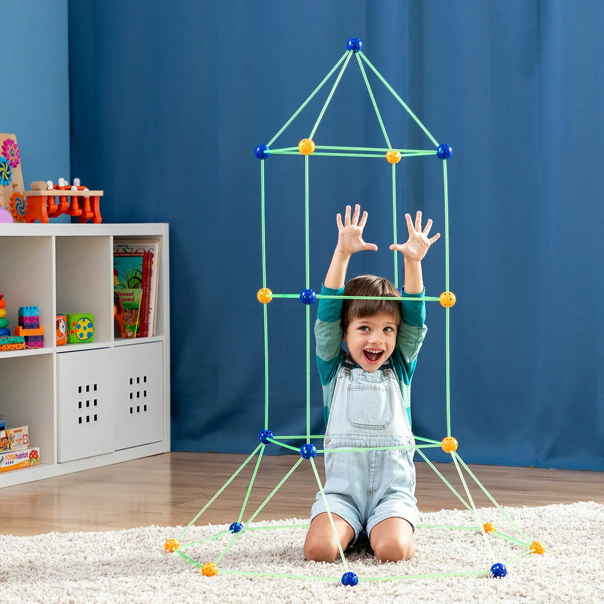 Kit de construction de fort pour enfants builkitt innovagoods 155 pieces v010380365. Votre garde-robe mérite le style Diaytar - Découvrez nos nouveautés !