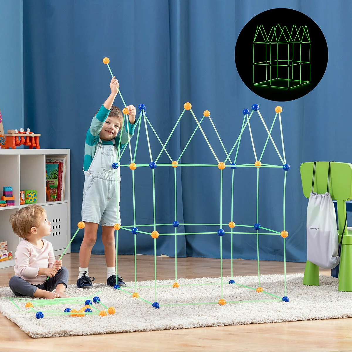 Kit de construction de fort pour enfants builkitt innovagoods 155 pieces v010380394. L'esprit Diaytar : une curiosité insatiable pour dénicher les produits généraux et électroniques qui feront demain