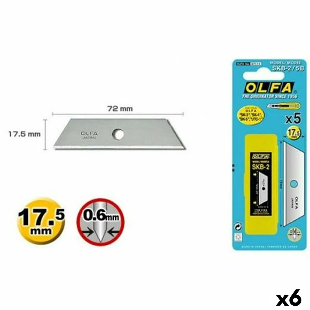 Lame de couteau olfa 17 5 mm 5 pieces 6 unites s842732742. Oubliez tout ce que vous savez sur le e-commerce. Diaytar réécrit les règles avec une offre audacieuse et éclectique.