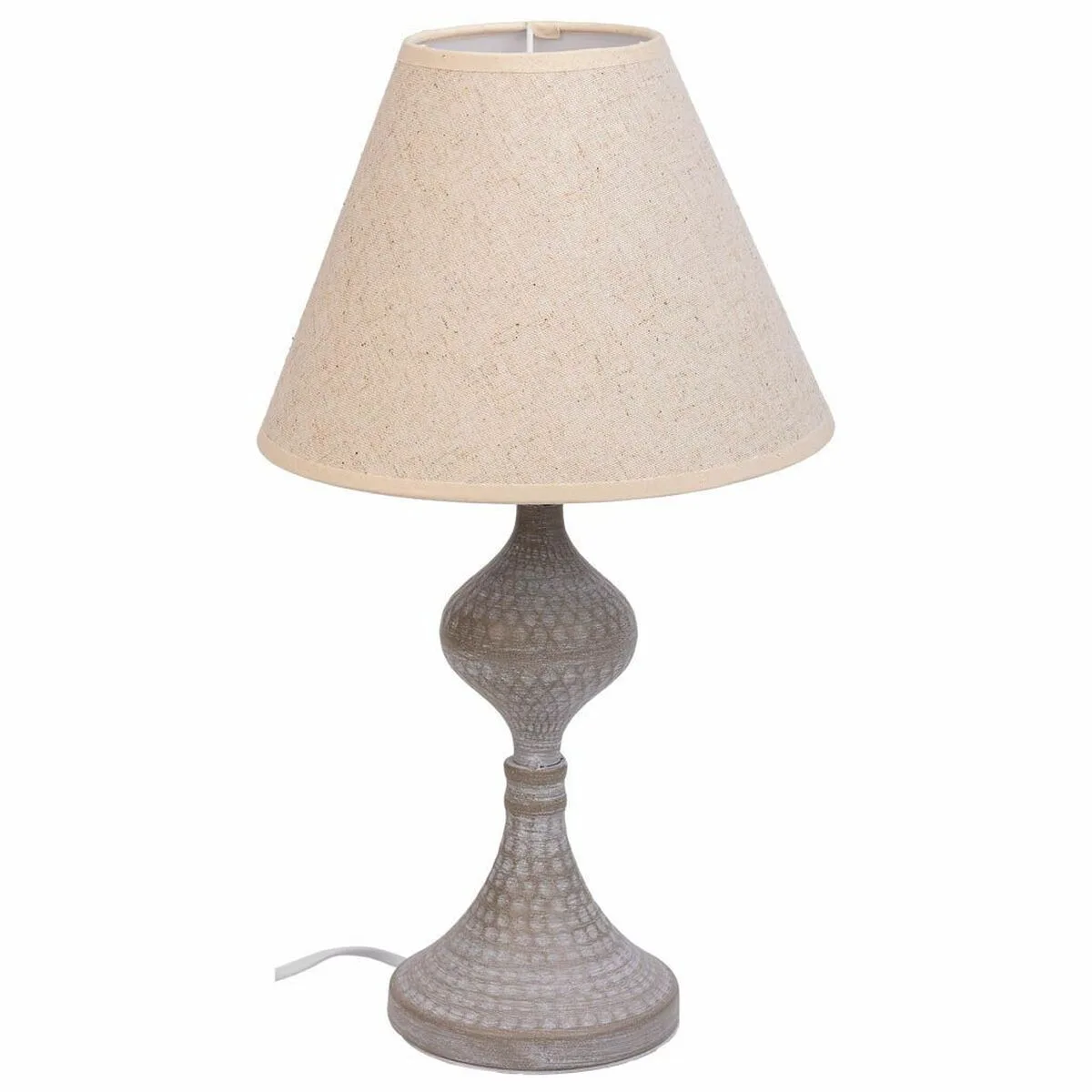 Lampe de bureau alexandra house living blanc gris metal tissu 220 240 v 23 x 41 x 23 cm d163204788. Chez Diaytar, nous sommes convaincus que le meilleur produit est celui qui allie utilité, beauté et innovation. C'est notre credo.