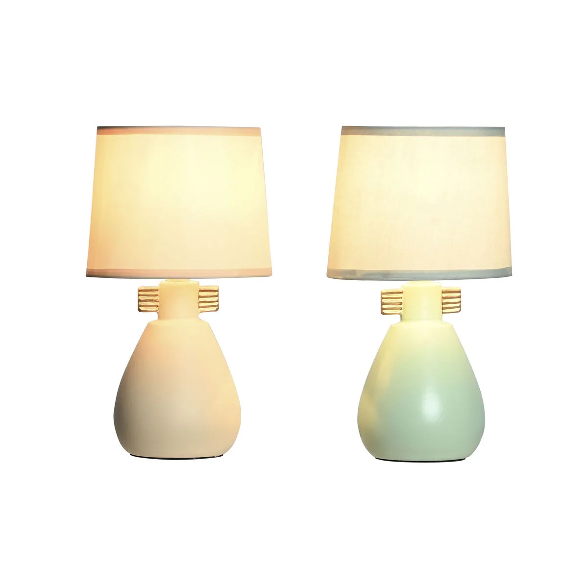 Lampe de bureau dkd home decor tissu polyester vert creme gres 220 v 40 w 2 unites 16 x 16 x 27 cm s304224954. Chez Diaytar, nous ne vendons pas que des produits, nous proposons des solutions, du rêve et un peu de magie au quotidien