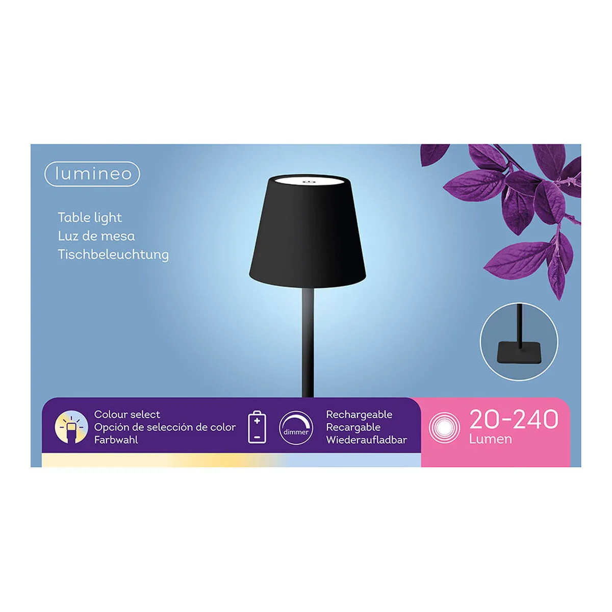 Lampe de table led lumineo 894376 noir metal 17 cm rechargeable s792242597. Votre style, votre personnalité, nos produits : bienvenue chez Diaytar !