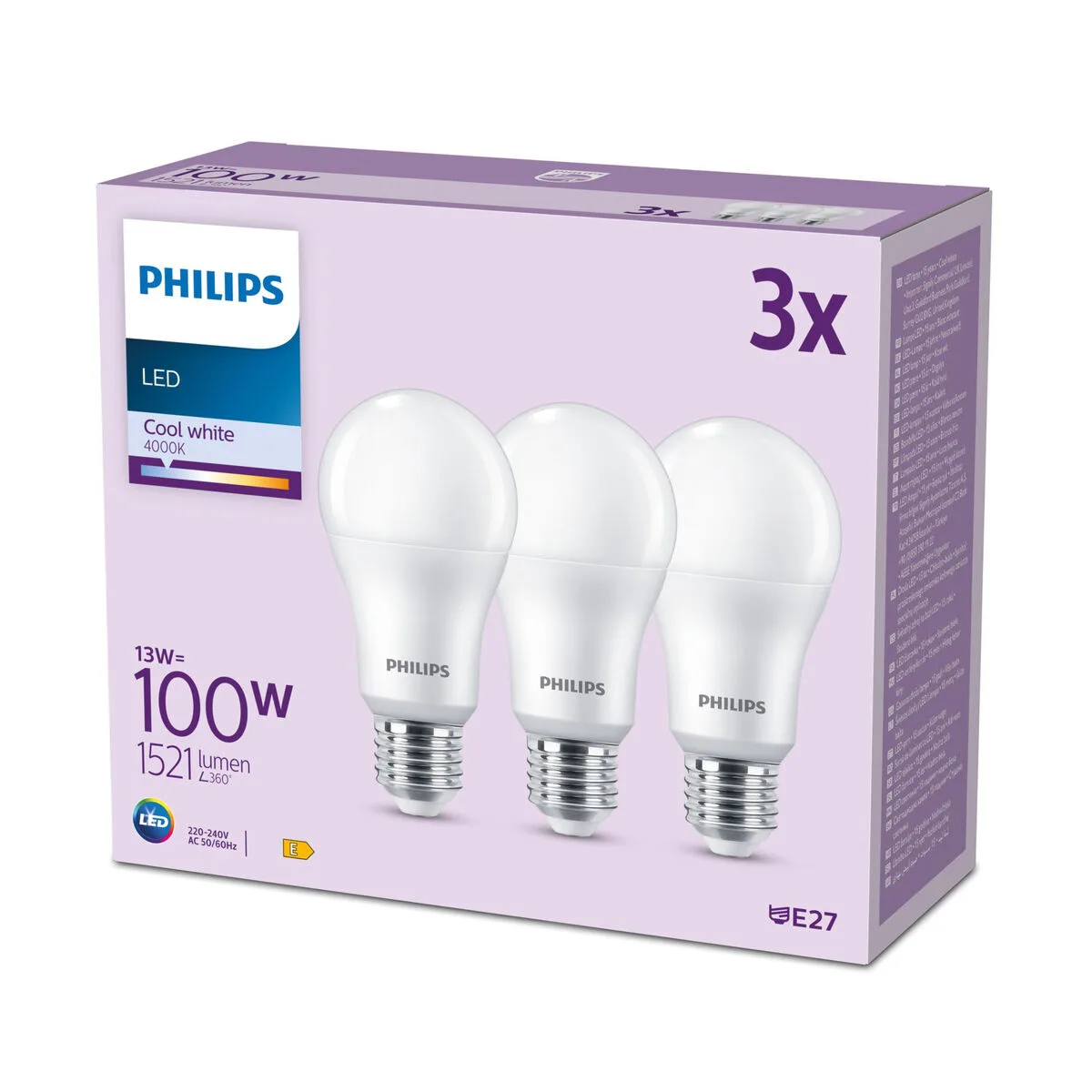 Lampe led philips a67 blanc e 100 w e27 3 unites 4000 k s7101312538. Diaytar - L'art de bien vivre commence ici. Découvrez nos collections exclusives.