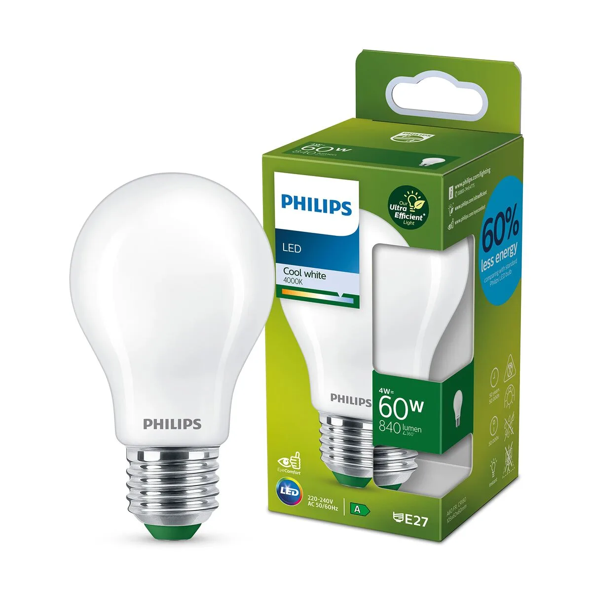 Lampe led philips ultra efficient led classic 4 w 60 w e27 840 lm blanc 4000 k s792462519. Bienvenue sur Diaytar, où le shopping généraliste devient une chasse au trésor pour produits tendance et innovants
