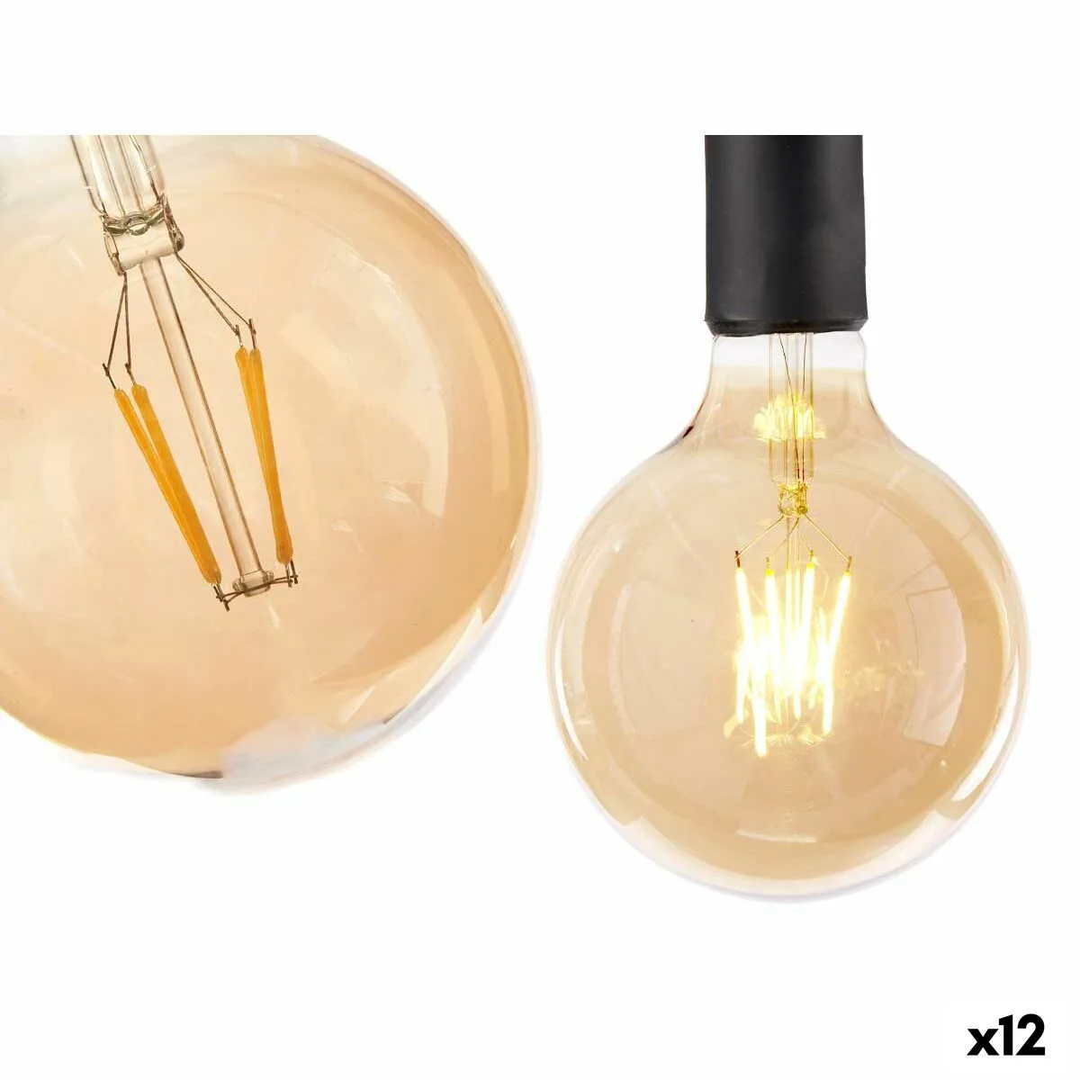 Lampe led vintage e27 transparent 4 w 12 5 x 17 5 x 12 5 cm 12 unites s362671079. Diaytar, le curateur de votre style de vie moderne, à travers une offre généraliste constamment renouvelée et actualisée