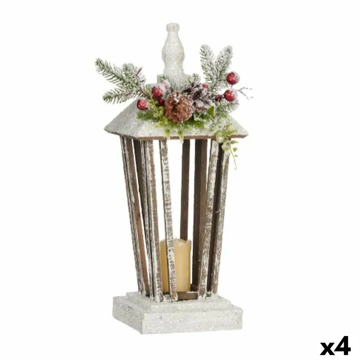 Lanterne a led blanc marron 16 x 48 x 16 cm 4 unites s363181458. Diaytar révolutionne votre façon de faire du shopping en ligne !