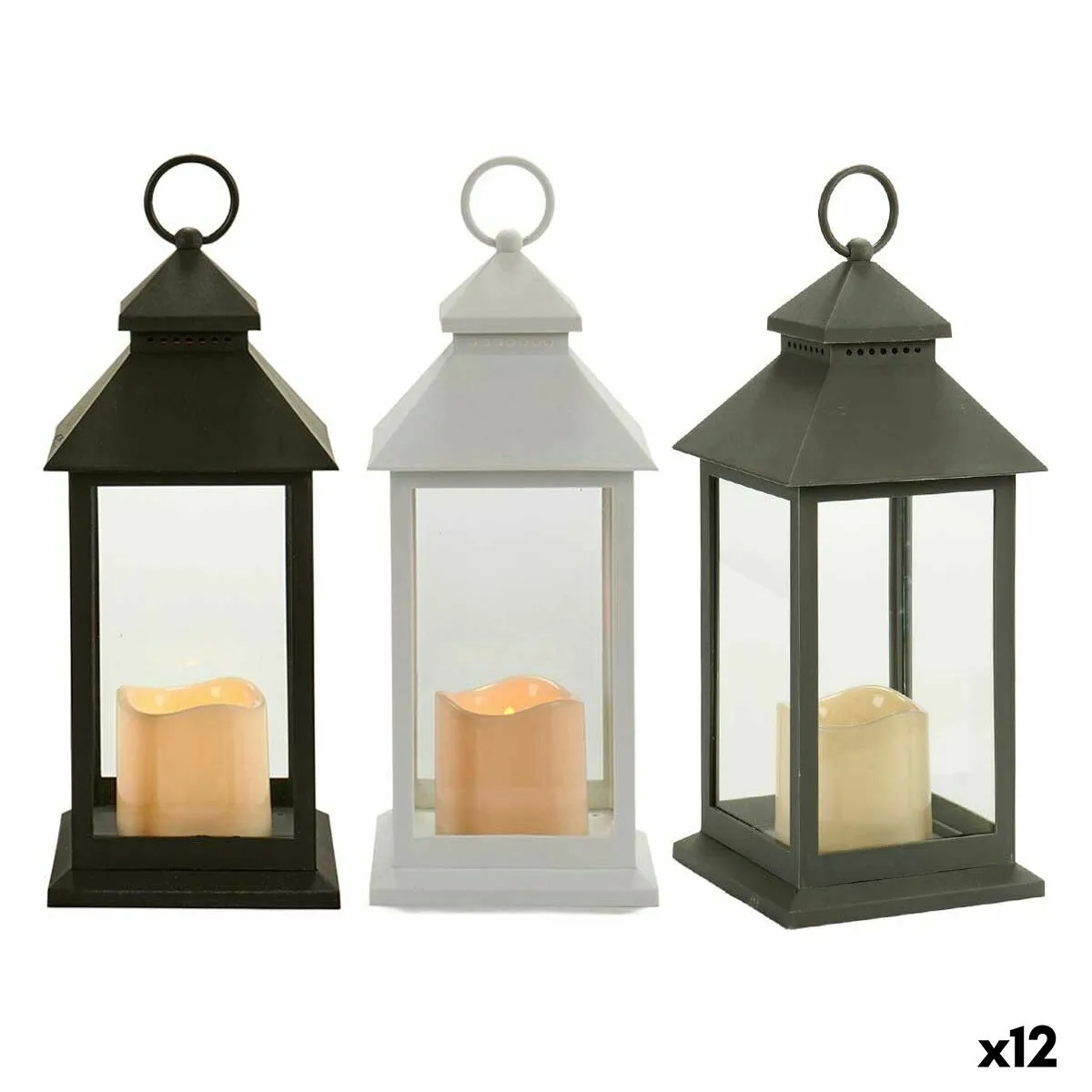 Lanterne a led blanc noir verre plastique 13 5 x 34 5 x 13 5 cm 12 unites s362670489. Diaytar, le garde-meuble moderne de toutes vos envies : des produits pour combler tous vos besoins et toutes vos fantasies.
