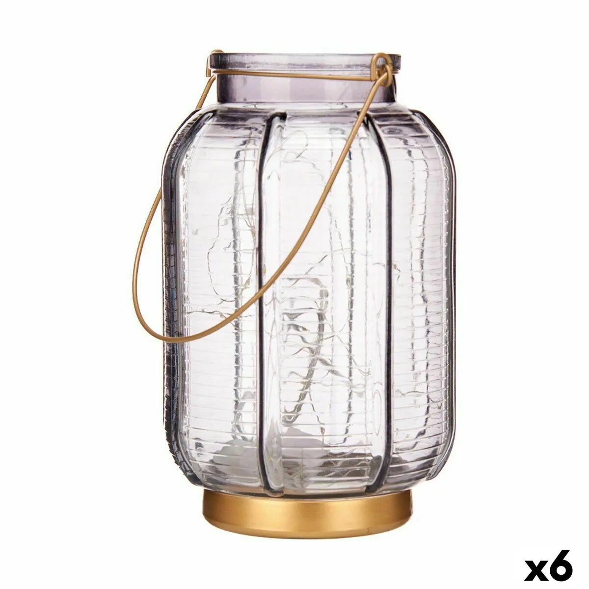 Lanterne a led rayures gris dore verre 13 5 x 22 x 13 5 cm 6 unites s362677526. Diaytar, la preuve qu'une boutique généraliste peut être synonyme de goût, d'exigence et d'innovation constante