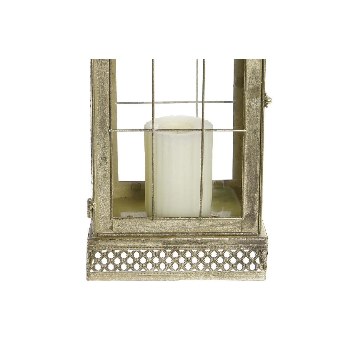 Lanterne dkd home decor verre dore metal 18 x 13 x 43 cm s302980221. Les dernières tendances mode vous attendent chez Diaytar !