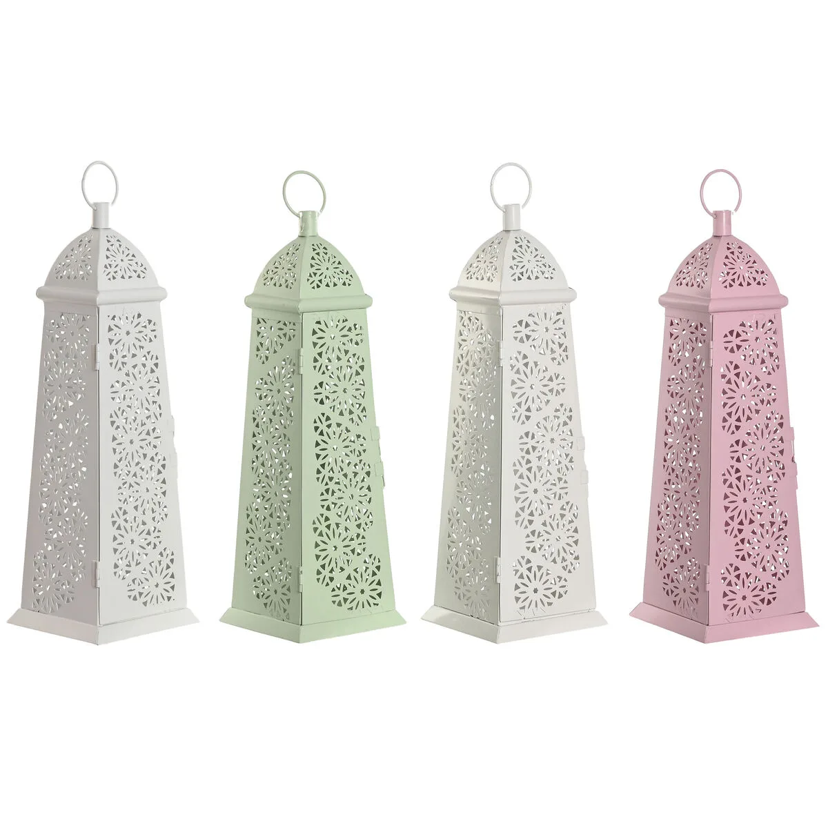 Lanterne home esprit blanc vert rose metal aluminium shabby chic 13 x 13 x 43 cm 4 unites s305653099. Bienvenue sur Diaytar, l'endroit où les produits ne sont pas juste achetés, mais sont adoptés pour la vie.