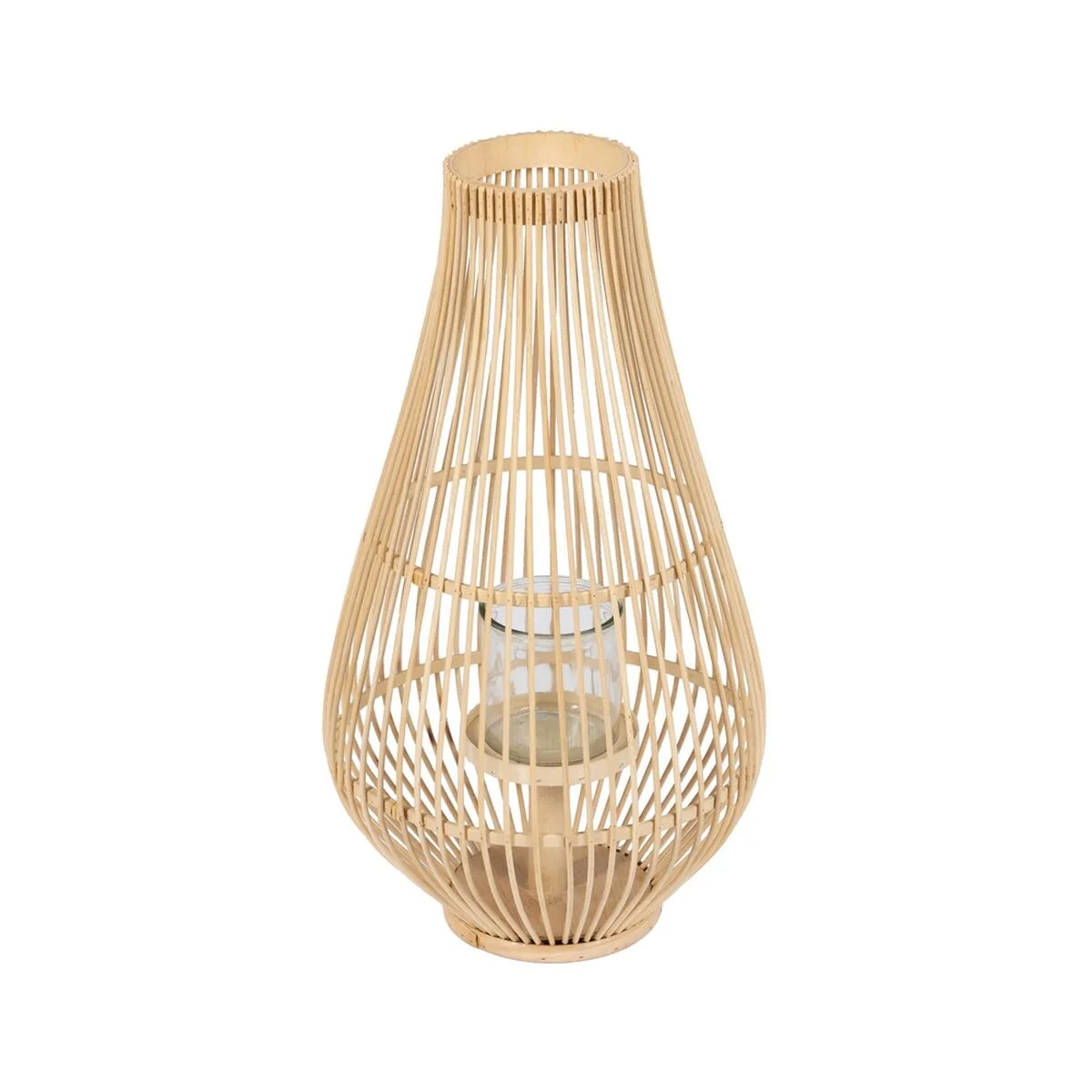 Lanterne naturel bambou verre 30 x 30 x 55 cm s880611238. Diaytar, c'est le testament vivant qu'on peut allier large choix et qualité exemplaire dans le e-commerce.
