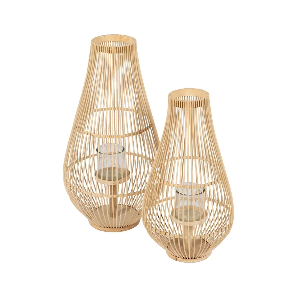 Lanterne naturel bambou verre 35 x 35 x 66 cm s880611135. Bien plus qu'un simple site, Diaytar est une expérience de découverte permanente de produits utiles, beaux et novateurs