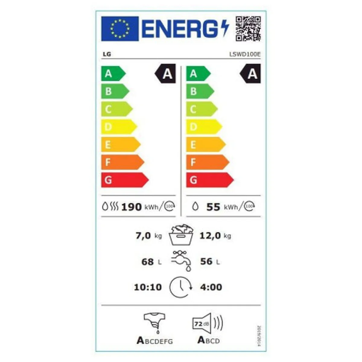Laveuse secheuse lg lswd100e 1600 rpm 12kg 7kg s045125837. Votre boutique de confiance Diaytar vous accompagne dans tous vos projets.