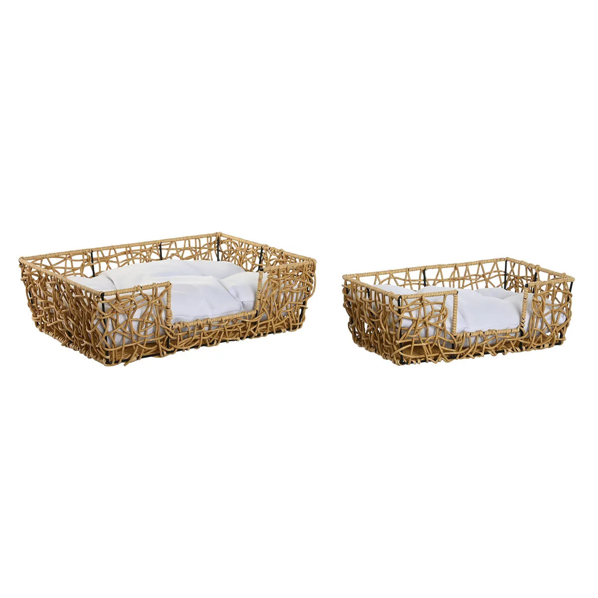 Lit pour animal domestique home esprit blanc marron clair metal rotin synthetique 50 x 35 x 14 cm 2 pieces s305708278. Pour un quotidien optimisé et stylisé, faites confiance à Diaytar et son expertise en produits généraux et innovants