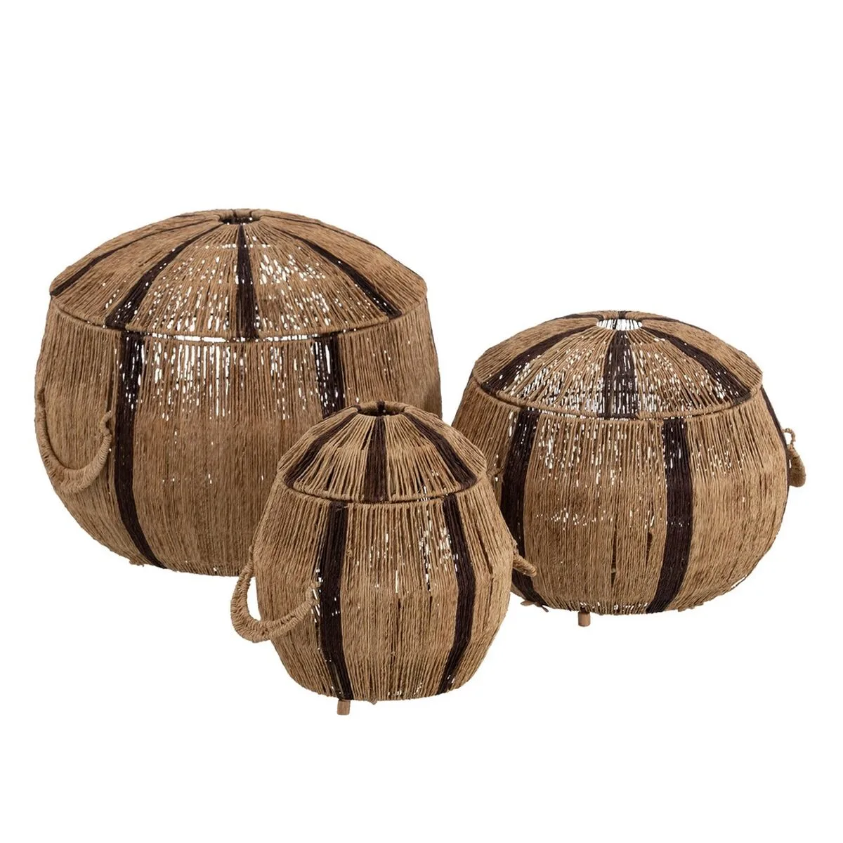 Lot de paniers marron naturel jute 45 x 45 x 36 cm 3 pieces s880465789. Diaytar, c'est le compagnon de ceux qui aiment prendre soin d'eux et de leur intérieur avec des produits choisis avec amour.