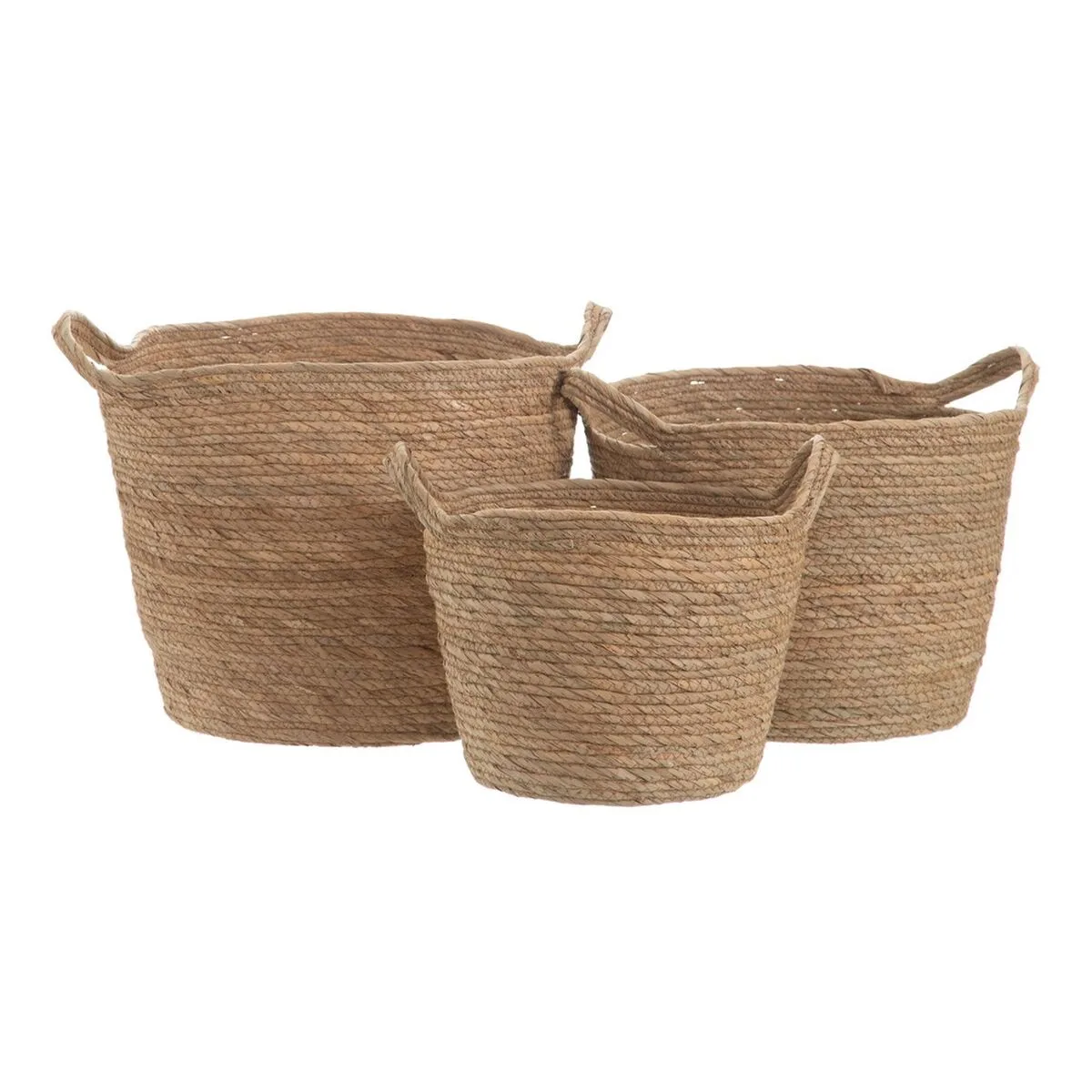 Lot de paniers naturel joncs 33 x 33 x 38 cm 3 pieces s880424192. Diaytar, c'est l'assurance de produits qui durent, tant dans leur construction que dans leur style intemporel.
