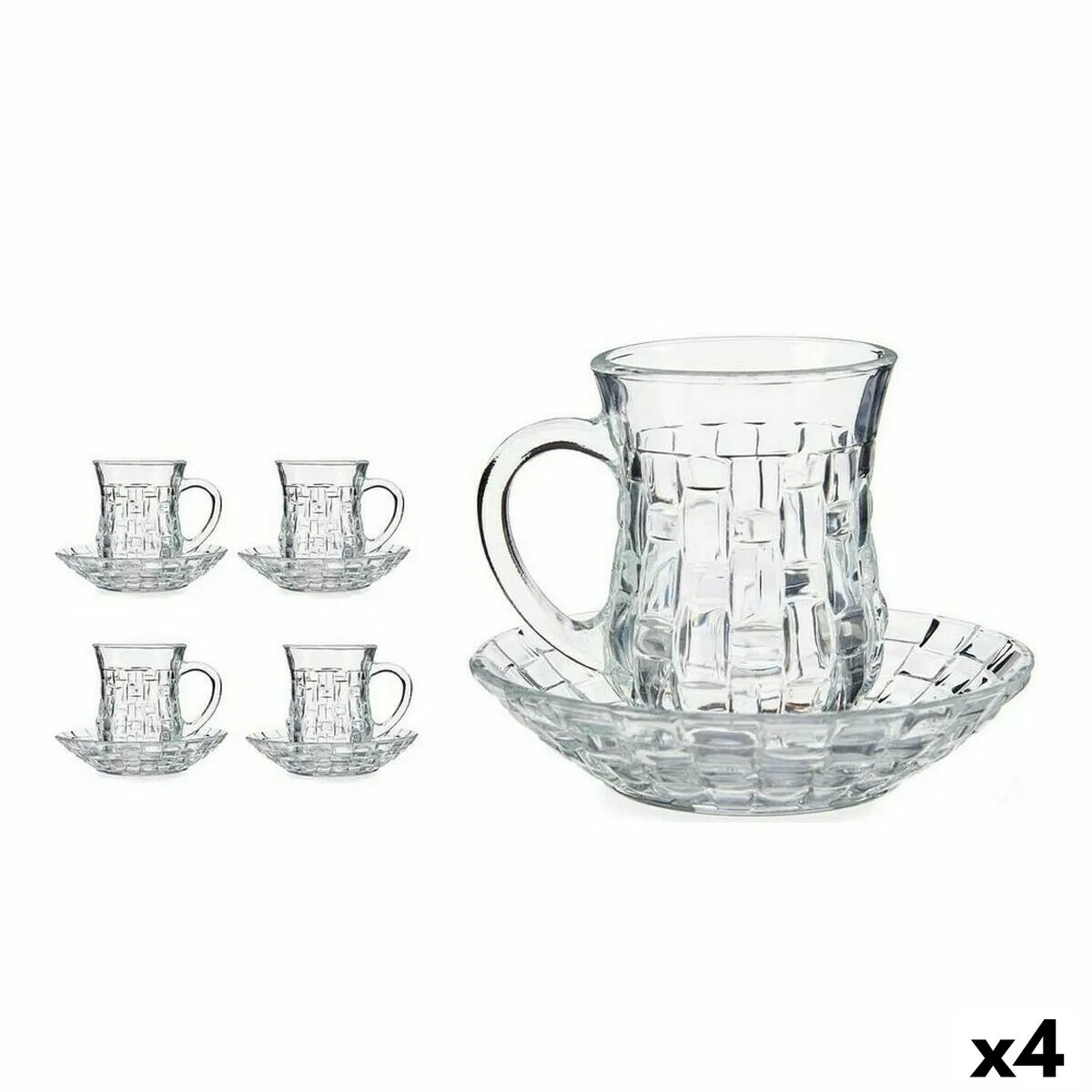 Lot de tasses avec soucoupes 125 ml transparent verre 12 x 9 x 12 cm 4 unites s361812144. Diaytar incarne le nouveau visage du e-commerce : agile, éclectique et profondément ancré dans les tendances du moment