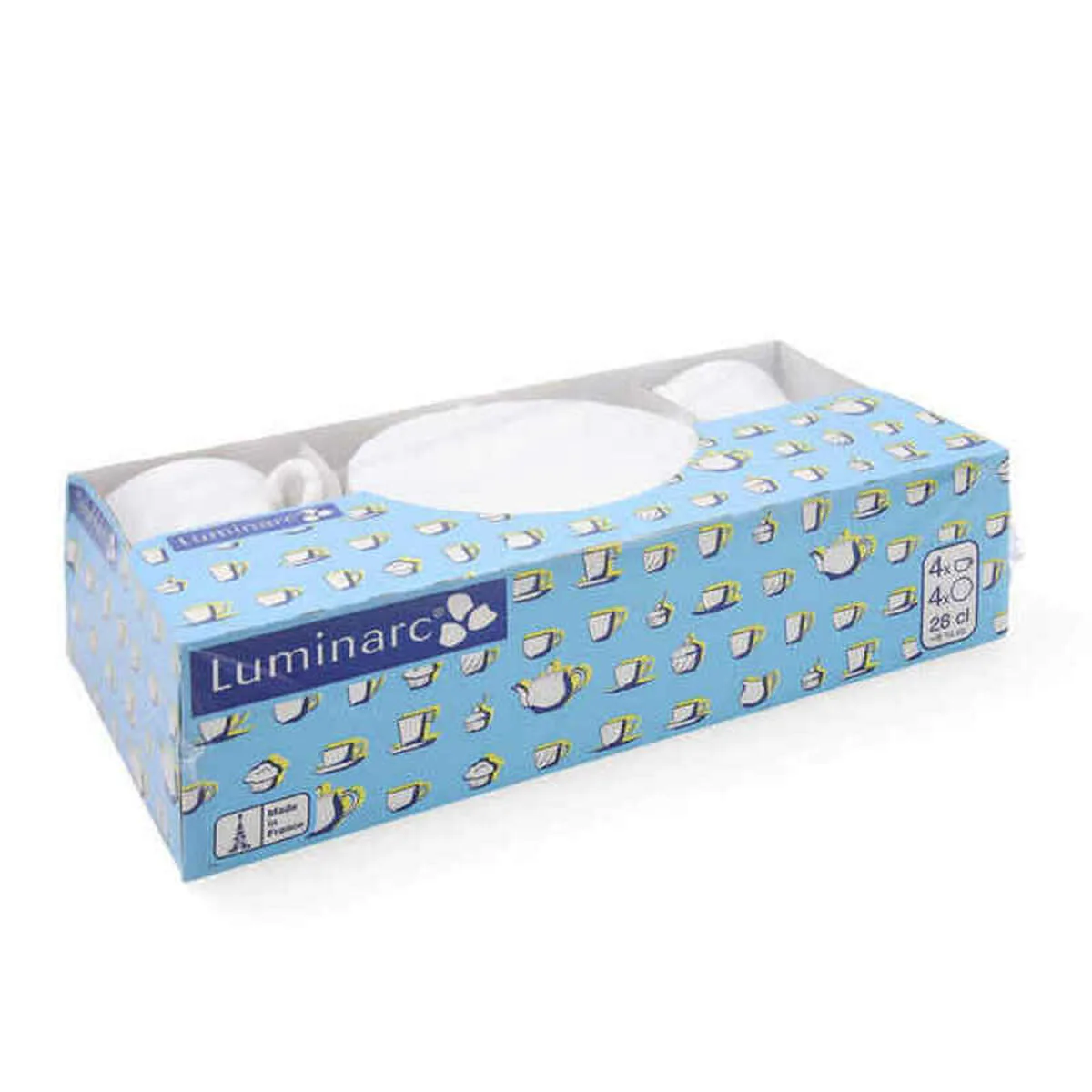 Lot de tasses avec soucoupes luminarc 00106 4 pcs blanc verre 280 ml 4 pieces s270166130. Bien plus qu'un site, Diaytar est un club. Le club de ceux qui savent reconnaître la valeur d'un produit exceptionnel.