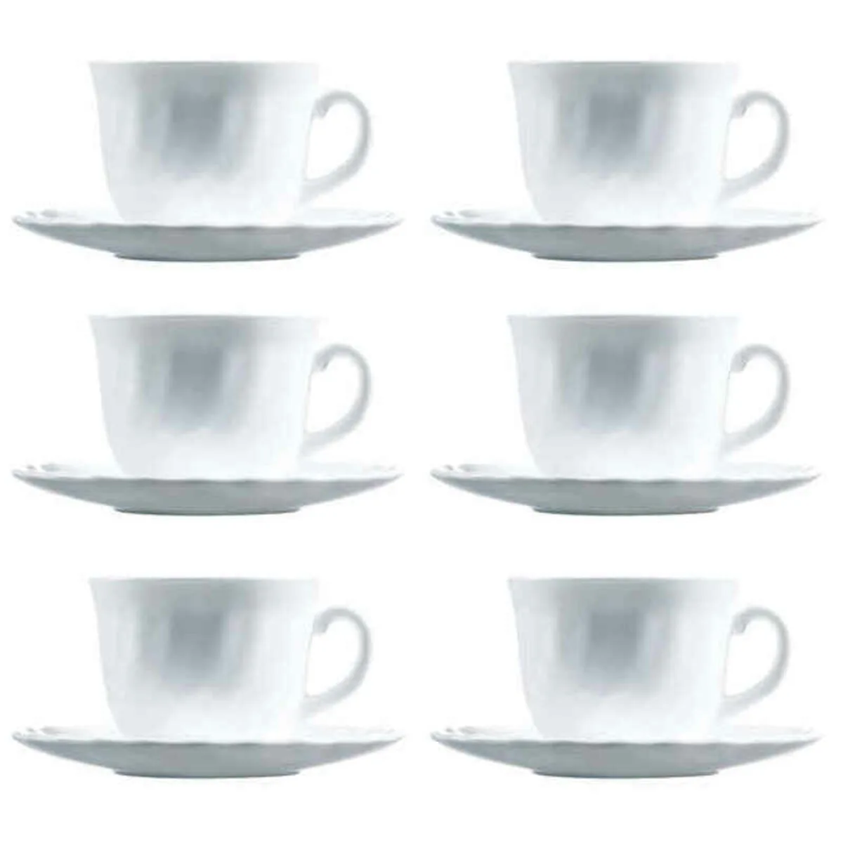 Lot de tasses avec soucoupes luminarc trianon 6 pcs blanc verre 220 ml 12 pieces s270166264. Diaytar, c'est le cocktail parfait entre l'esprit start-up et l'expertise d'un grand commerçant généraliste.