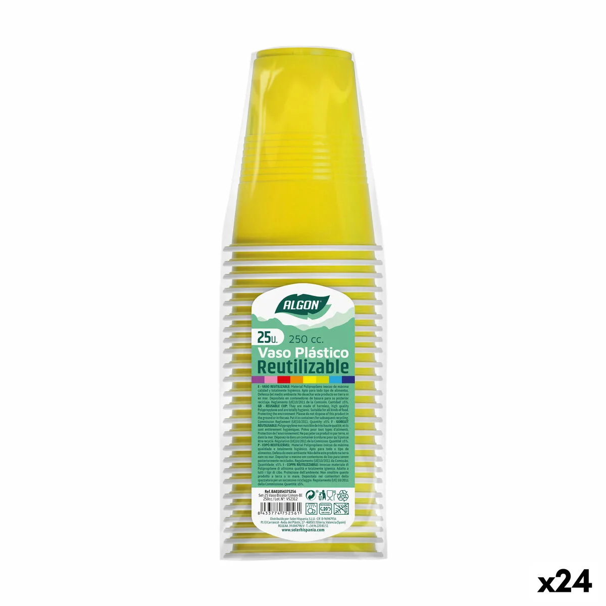 Lot de verres reutilisables algon jaune 24 unites 250 ml 25 pieces s222951449. Diaytar mise sur l'intelligence collective : notre communauté nous guide pour dénicher les produits les plus plébiscités.