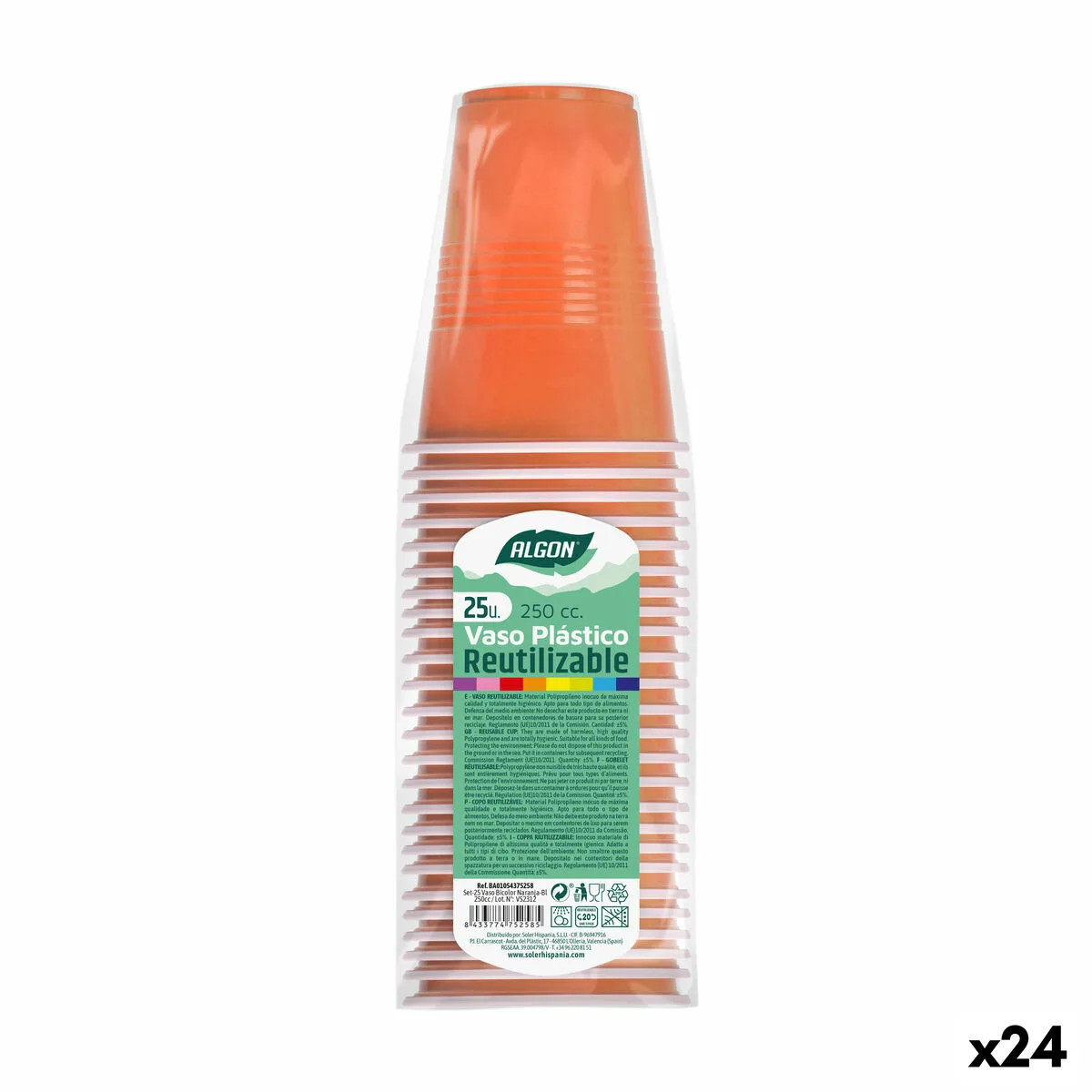 Lot de verres reutilisables algon orange 24 unites 250 ml 25 pieces s222951622. Diaytar révolutionne votre façon de faire du shopping en ligne !