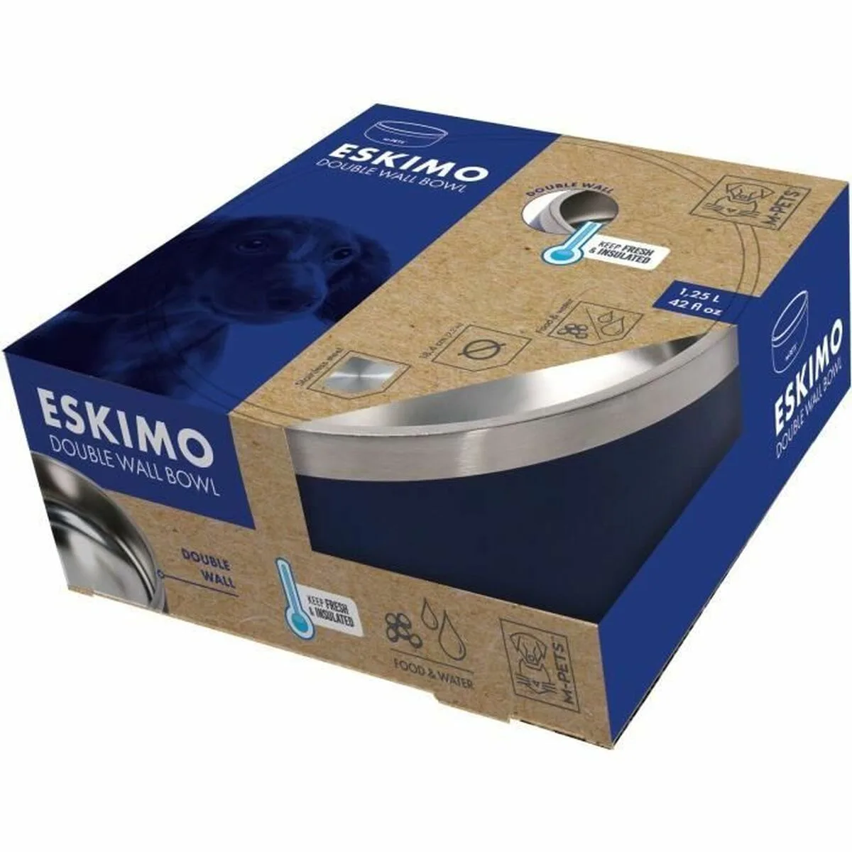 Mangeoire pour chiens mpets eskimo acier inoxydable s7101078274. Tendance, confort et qualité : la trilogie gagnante de Diaytar Mode.