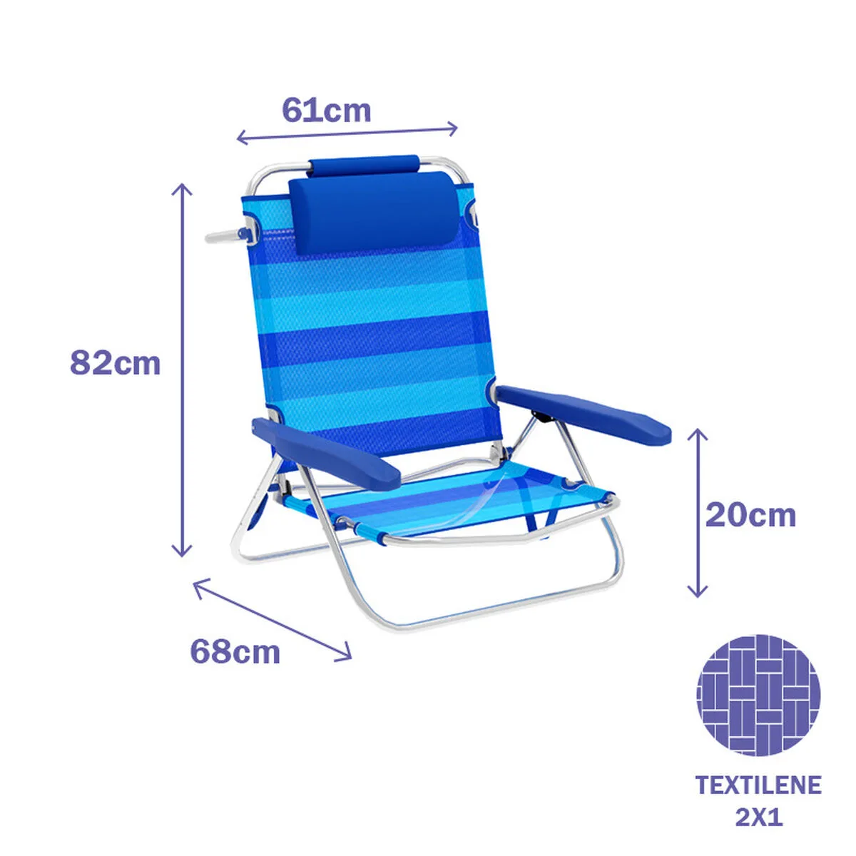 Marbueno chaise pliante 5 positions aluminium avec coussin rayures bleues plage et piscine 61x68x82 cm 10242 d140004123. Chez Diaytar, nous ne vendons pas que des produits, nous proposons des solutions, du rêve et un peu de magie au quotidien