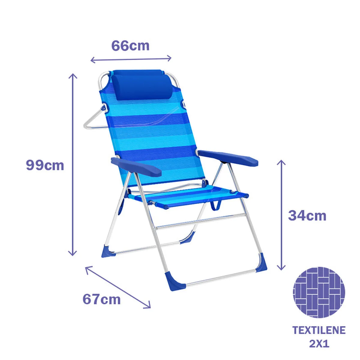 Marbueno chaise pliante 5 positions aluminium avec coussin rayures bleues plage et piscine 67x66x99 cm 10246 d140004543. L'aventure Diaytar est une quête permanente de sens et d'esthétisme à travers des produits soigneusement pensés.
