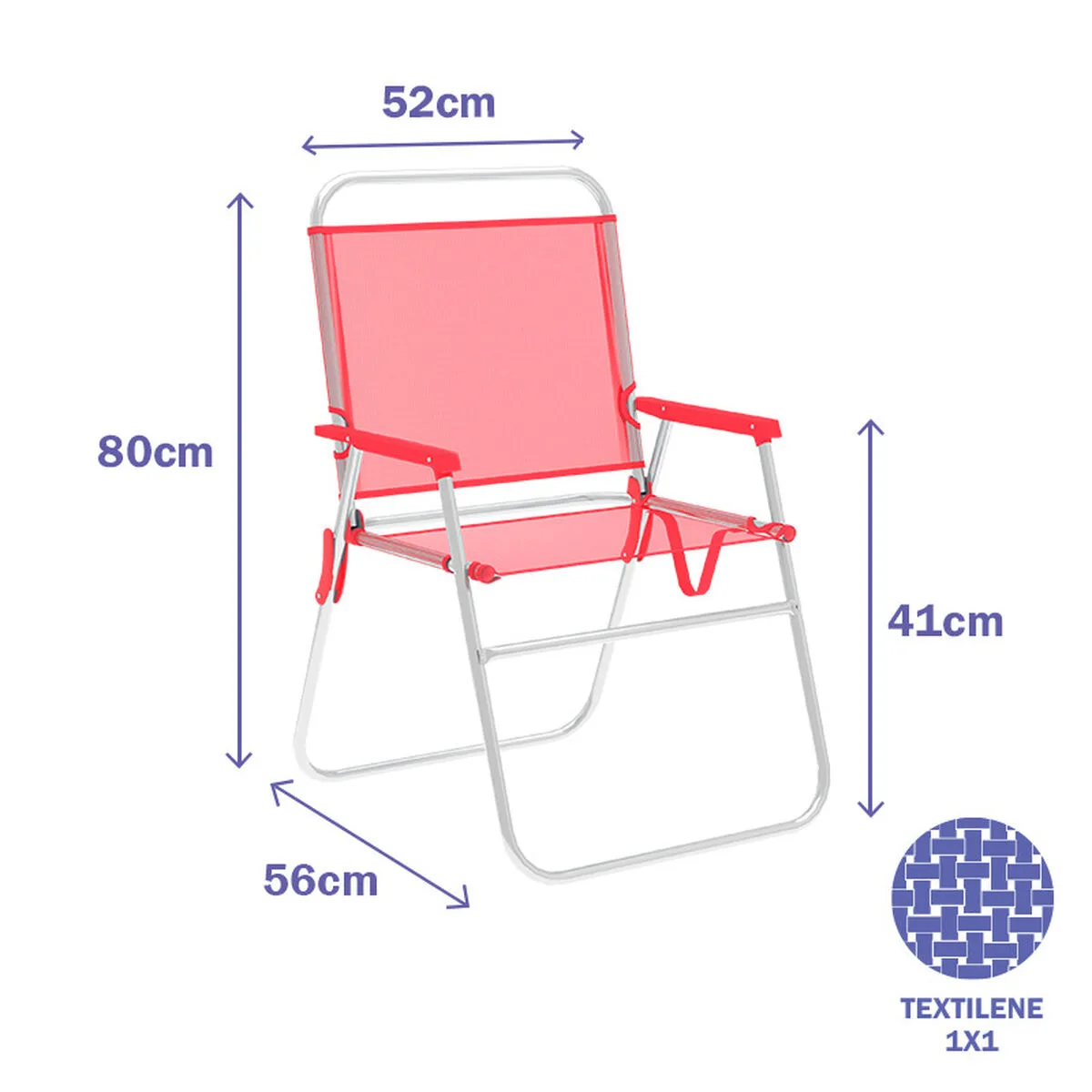 Marbueno chaise pliante aluminium corail plage et piscine 52x56x80 cm 10357 d140006999. Pour un shopping sans limites : Diaytar déniche pour vous le meilleur des produits généraux, électroniques et de style de vie
