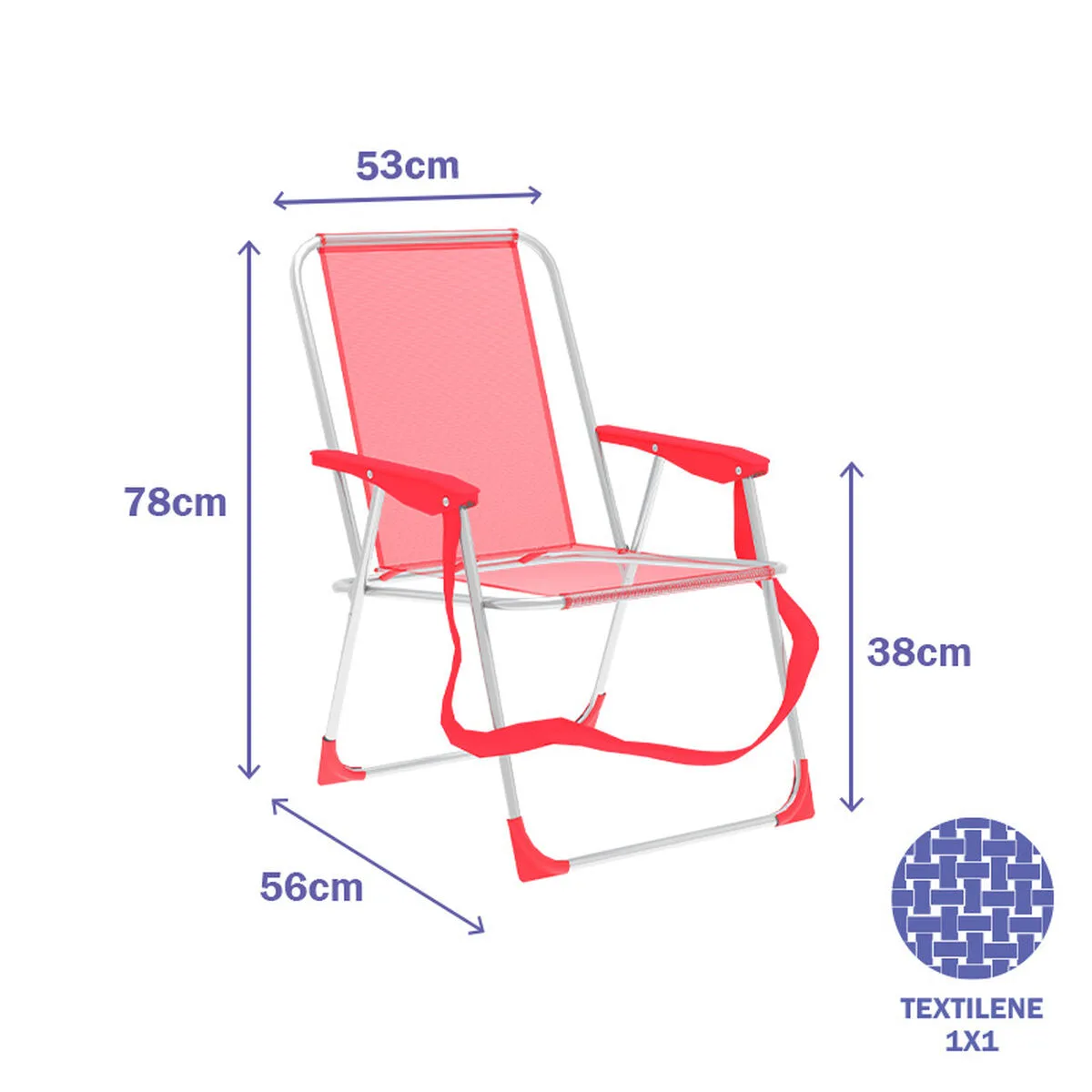 Marbueno chaise pliante aluminium coral plage et piscine 53x56x78 cm 10356 d140006811. Créez votre look signature avec les pièces mode sélectionnées par Diaytar.