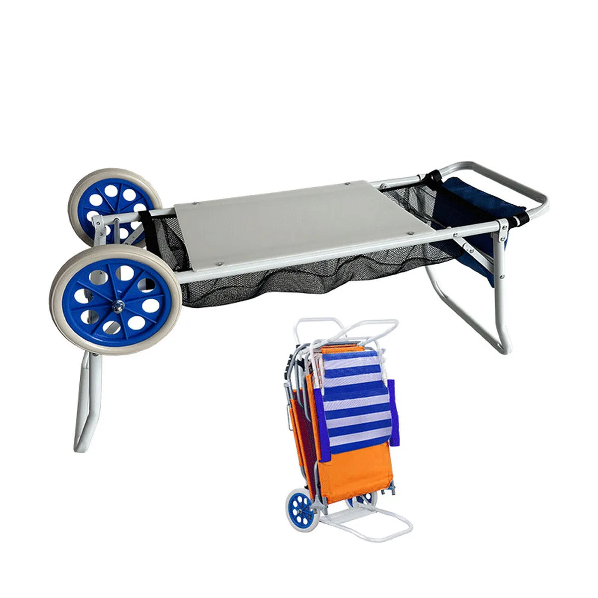 Marbueno chariot porte chaises acier convertible table camping et plage 108x51x51 cm 10362 d140007475. Diaytar - L'art de bien vivre commence ici. Découvrez nos collections exclusives.