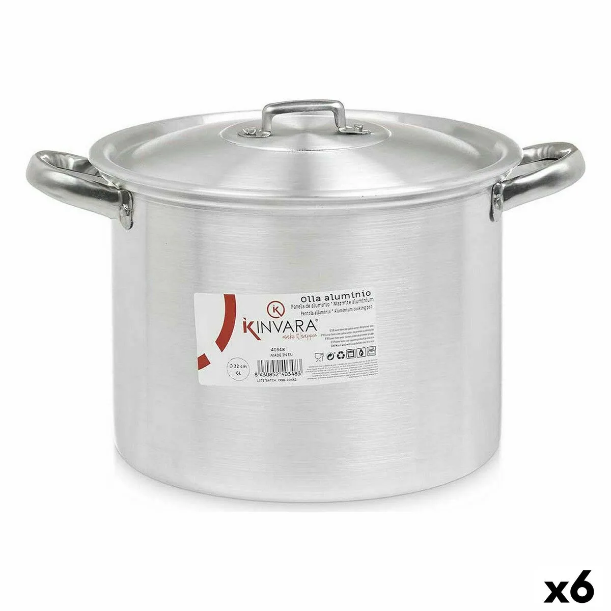 Marmite avec couvercle kinvara 100034 argente aluminium 31 x 20 x 24 cm 6 unites s362366658. L'art de vivre à la française s'exprime dans notre collection maison Diaytar.