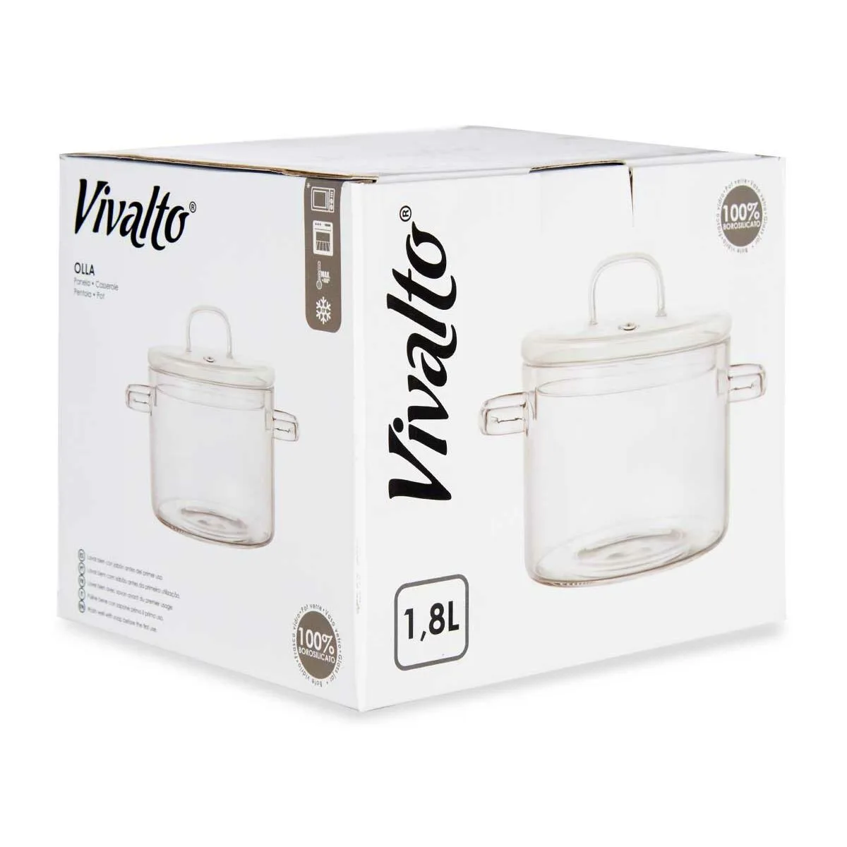 Marmite avec couvercle vivalto tp hm05 1800 bha1 transparent verre borosilicate 15 4 x 16 8 x 20 5 cm s361011620. Élargissez vos horizons avec Diaytar, le hub de tous les produits qui comptent vraiment dans votre vie de tous les jours