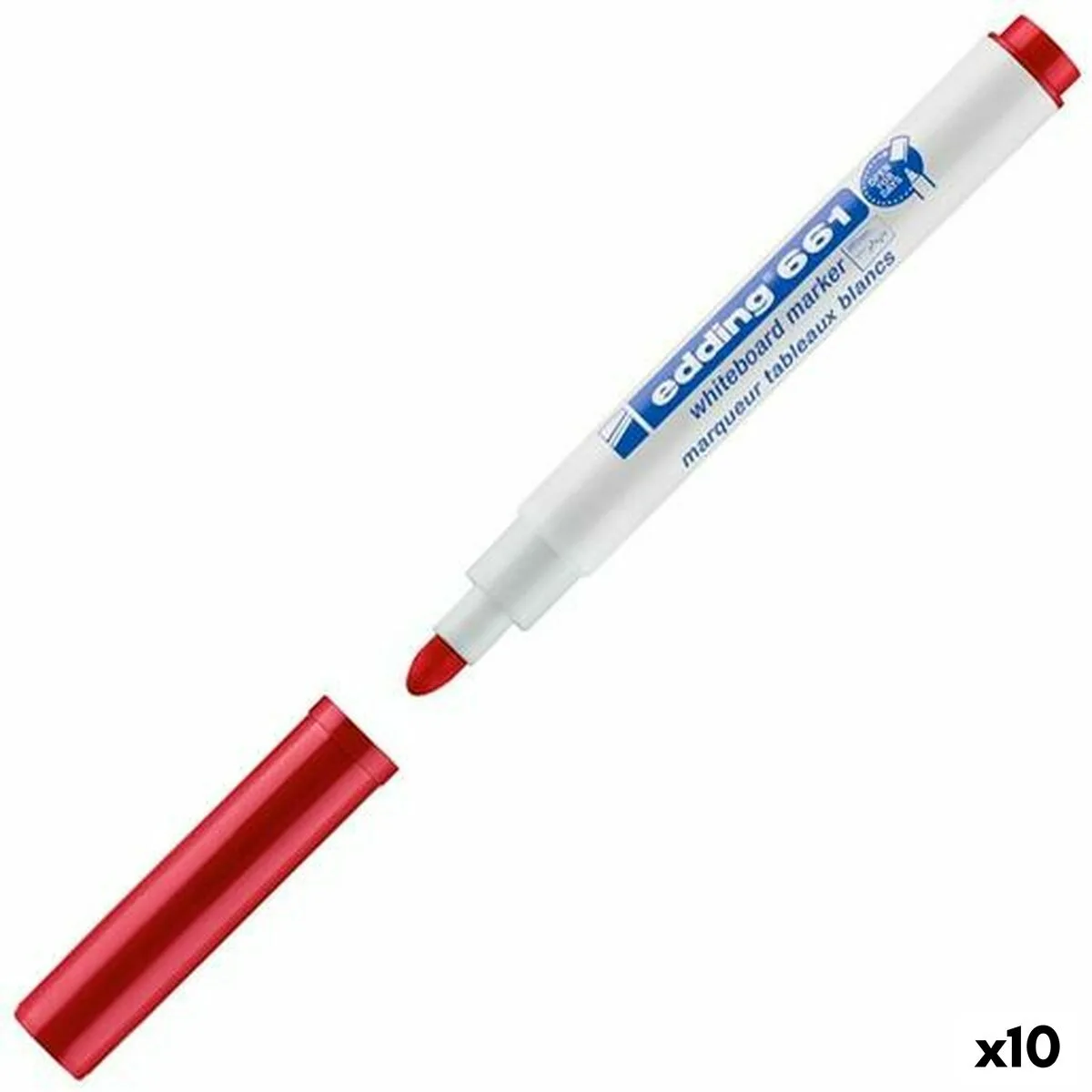 Marqueur pour tableau blanc edding 661 rouge tableau blanc 10 unites s842132685. Chez Diaytar, nous sommes convaincus que le meilleur produit est celui qui allie utilité, beauté et innovation. C'est notre credo.
