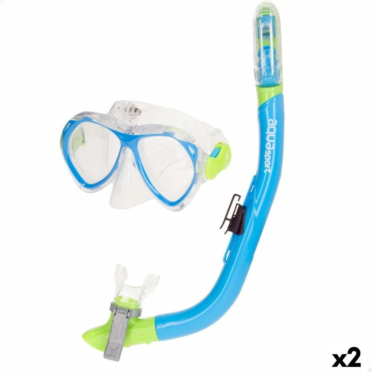 Masque de plongee avec tube pour enfants aquasport bleu 2 unites s890553783. Diaytar s'adapte à vos besoins avec une gamme complète et variée.