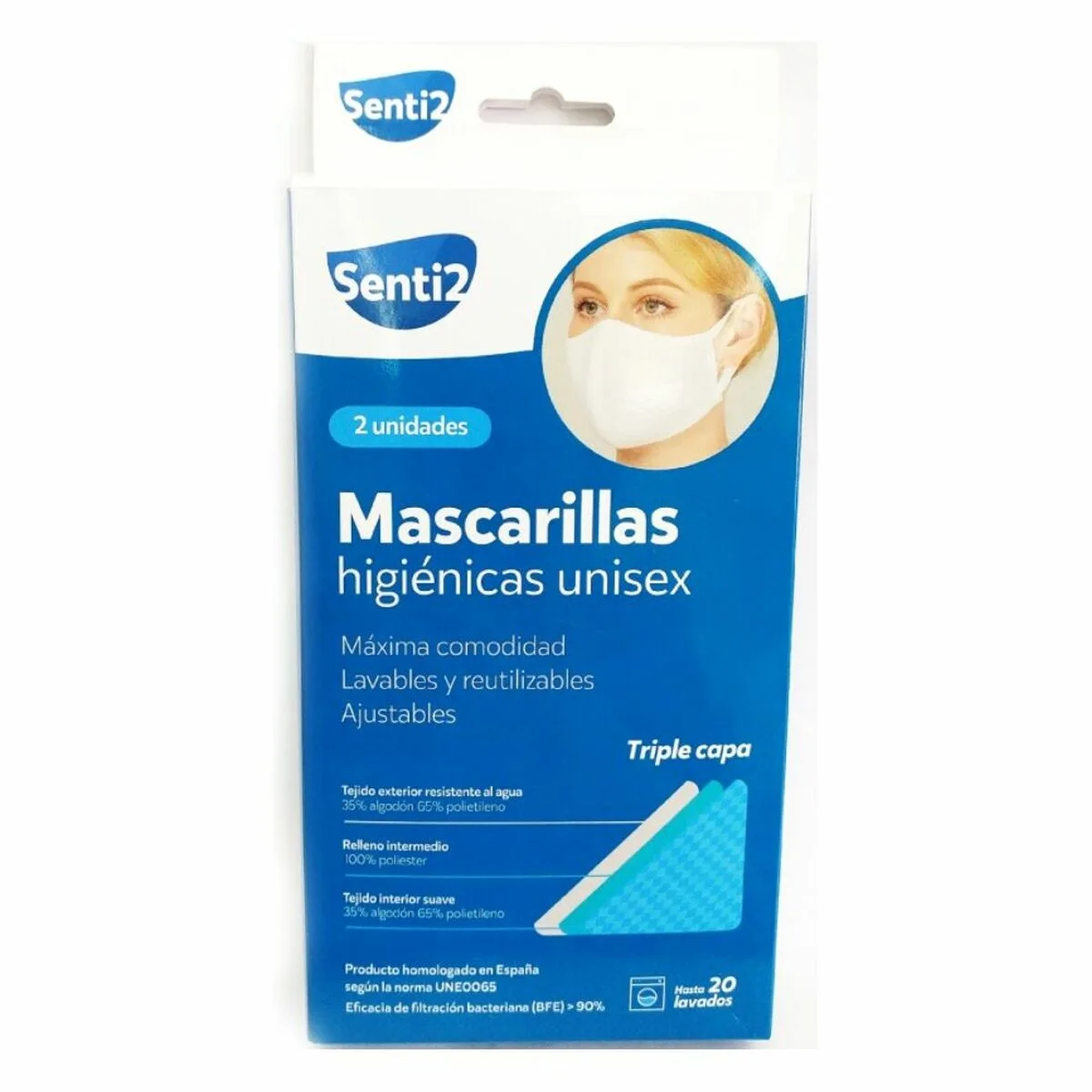 Masque en tissu hygienique reutilisable senti2 blanc adulte 2 uds s450737690. Bienvenue chez Diaytar, où l'élégance rencontre l'innovation avec nos produits électroniques dernier cri et nos créations maison exclusives