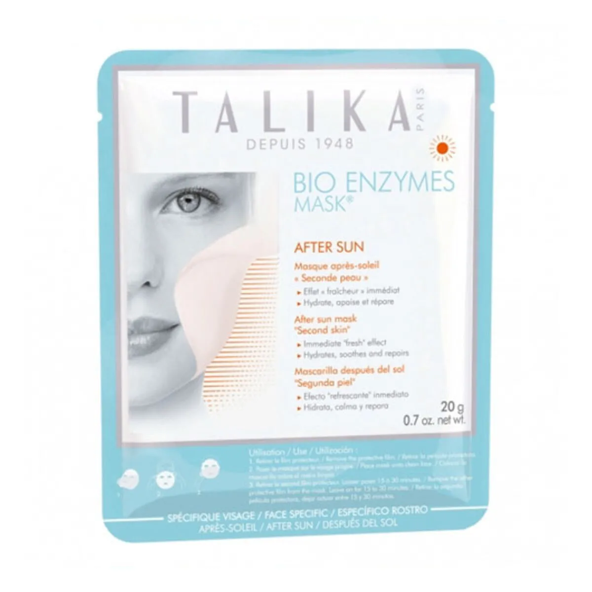 Masque facial hydratant talika 11511 20 g 20 gr s057624959. Diaytar a fait le pari de la transparence : nous vous disons tout sur l'origine et la conception de nos produits.