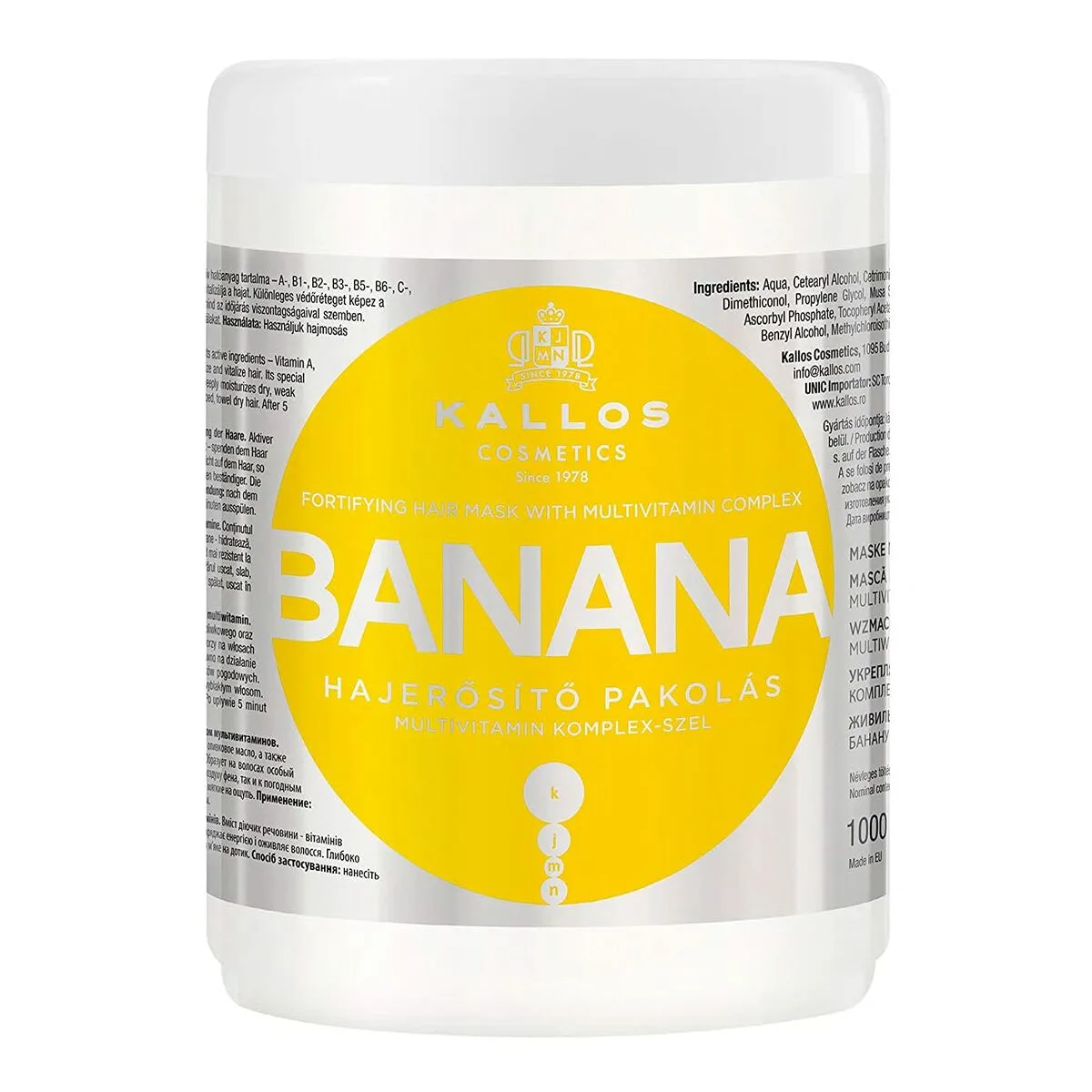 Masque nourrissant pour cheveux kallos cosmetics banana 1 l s830331279. Diaytar incarne le renouveau du commerce en ligne : authentique, engagé et résolument tourné vers l'avenir.