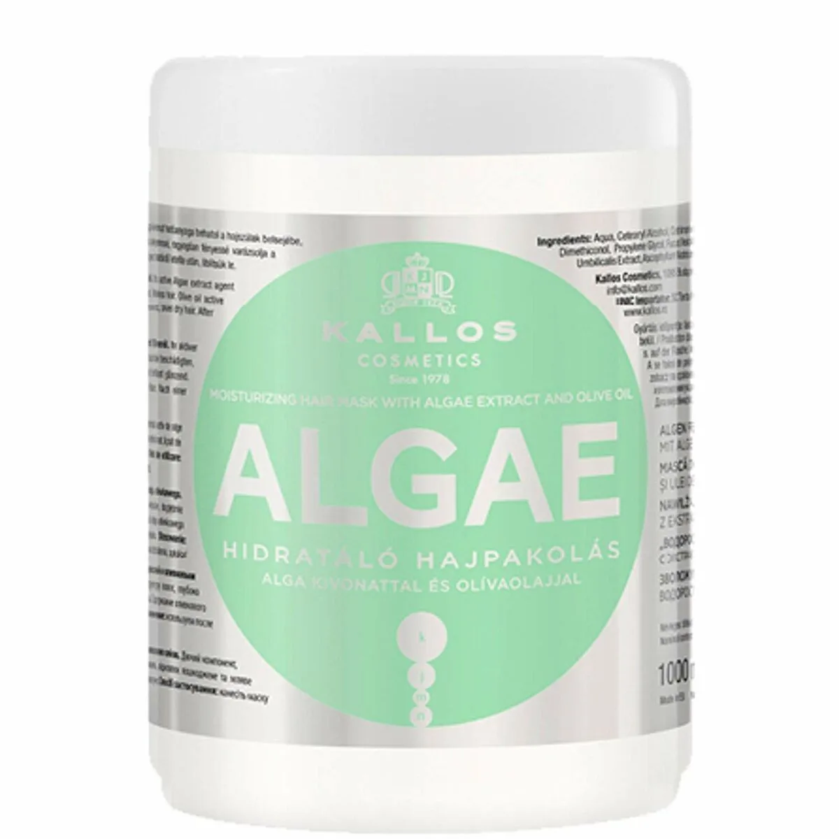 Masque pour cheveux kallos cosmetics algae hydratant 1 l s830330780. Osez l'originalité avec les créations mode exclusives de Diaytar.