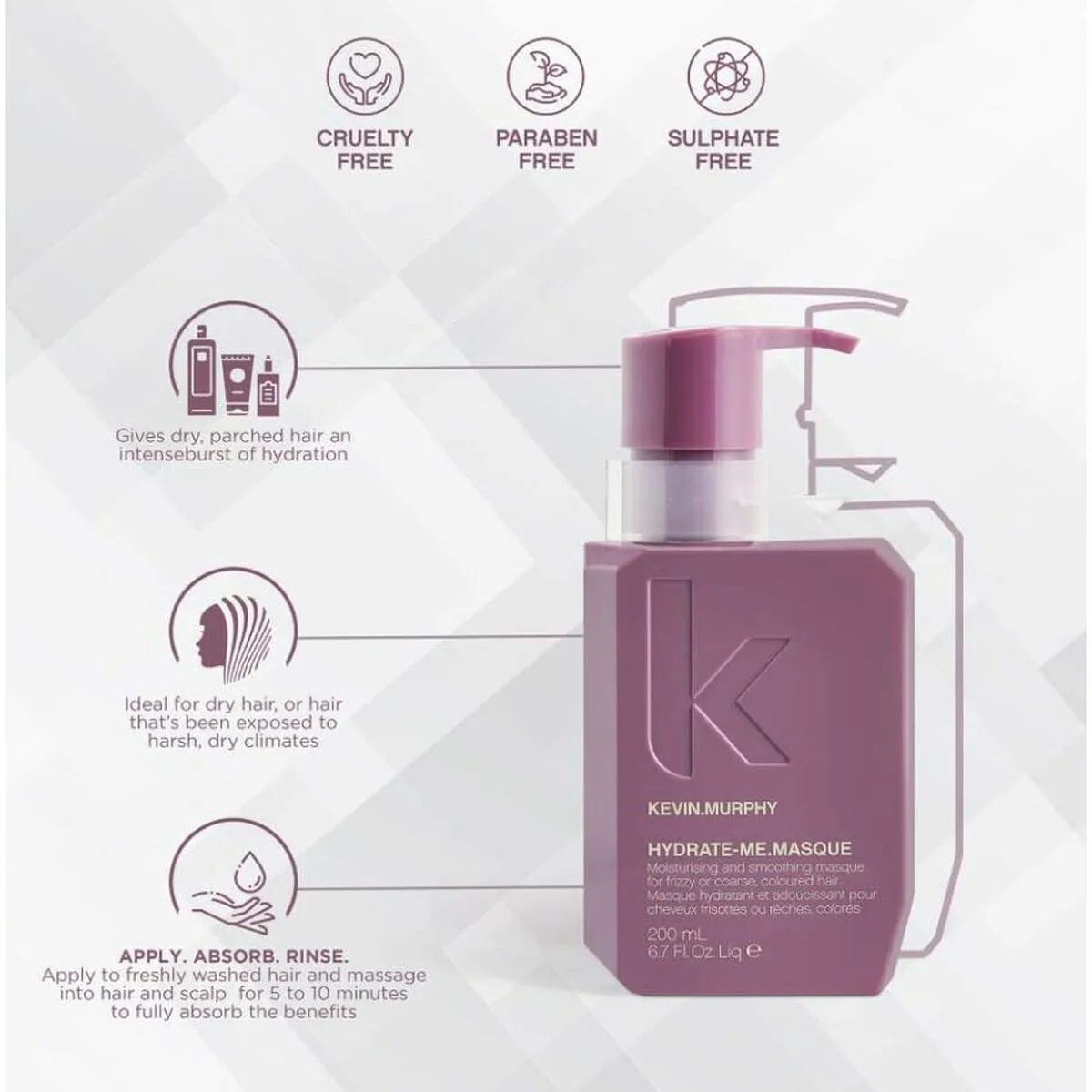 Masque pour cheveux kevin murphy hydrate me 200 ml s0512202930. Nous avons conçu Diaytar pour être intuitif, comme vos produits préférés. Simple, efficace, et terriblement séduisant.